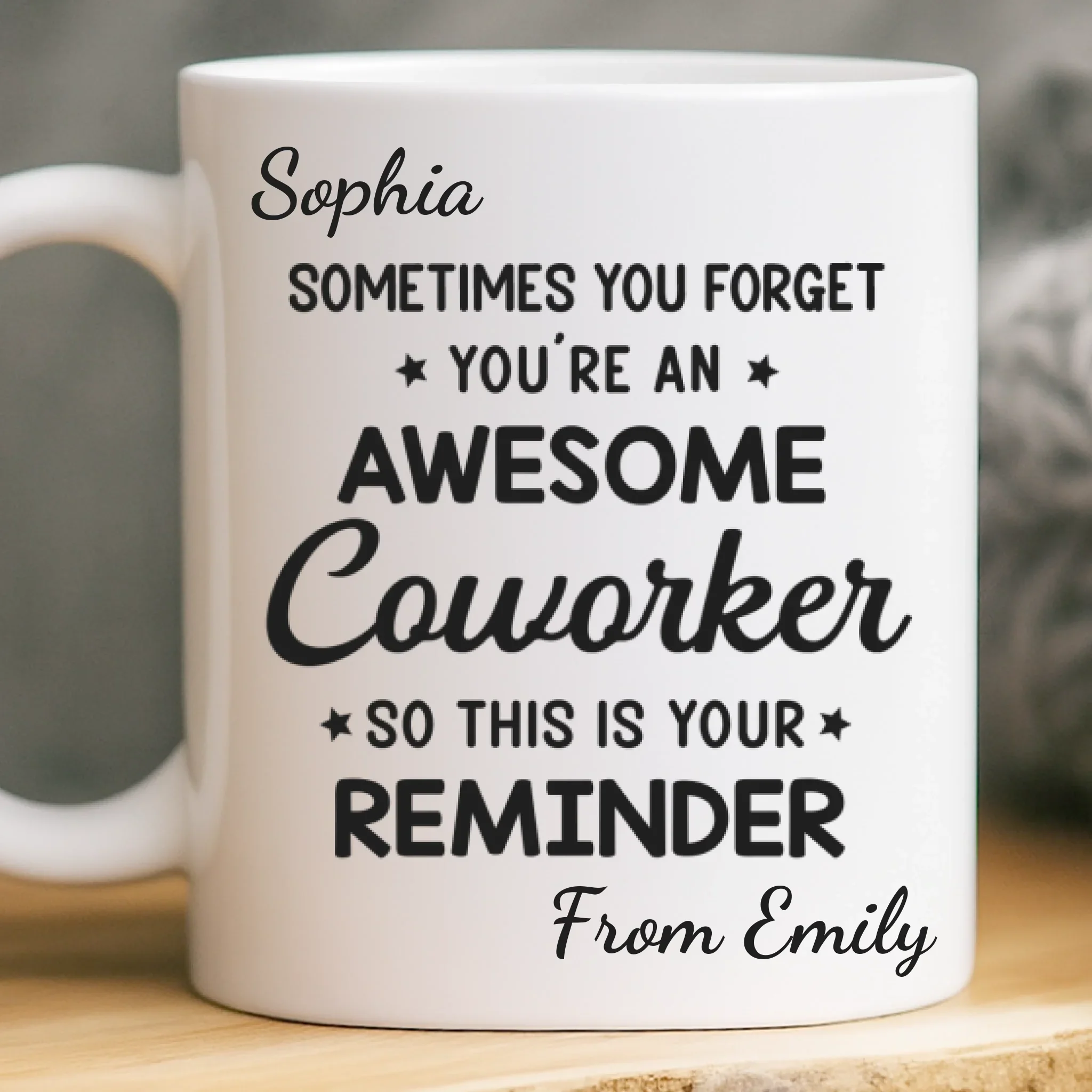 Custom Mug - Personalized Birthday Gifts For Coworker, Work Bestie - Work Besties Make Mondays Bearable - Image 2
