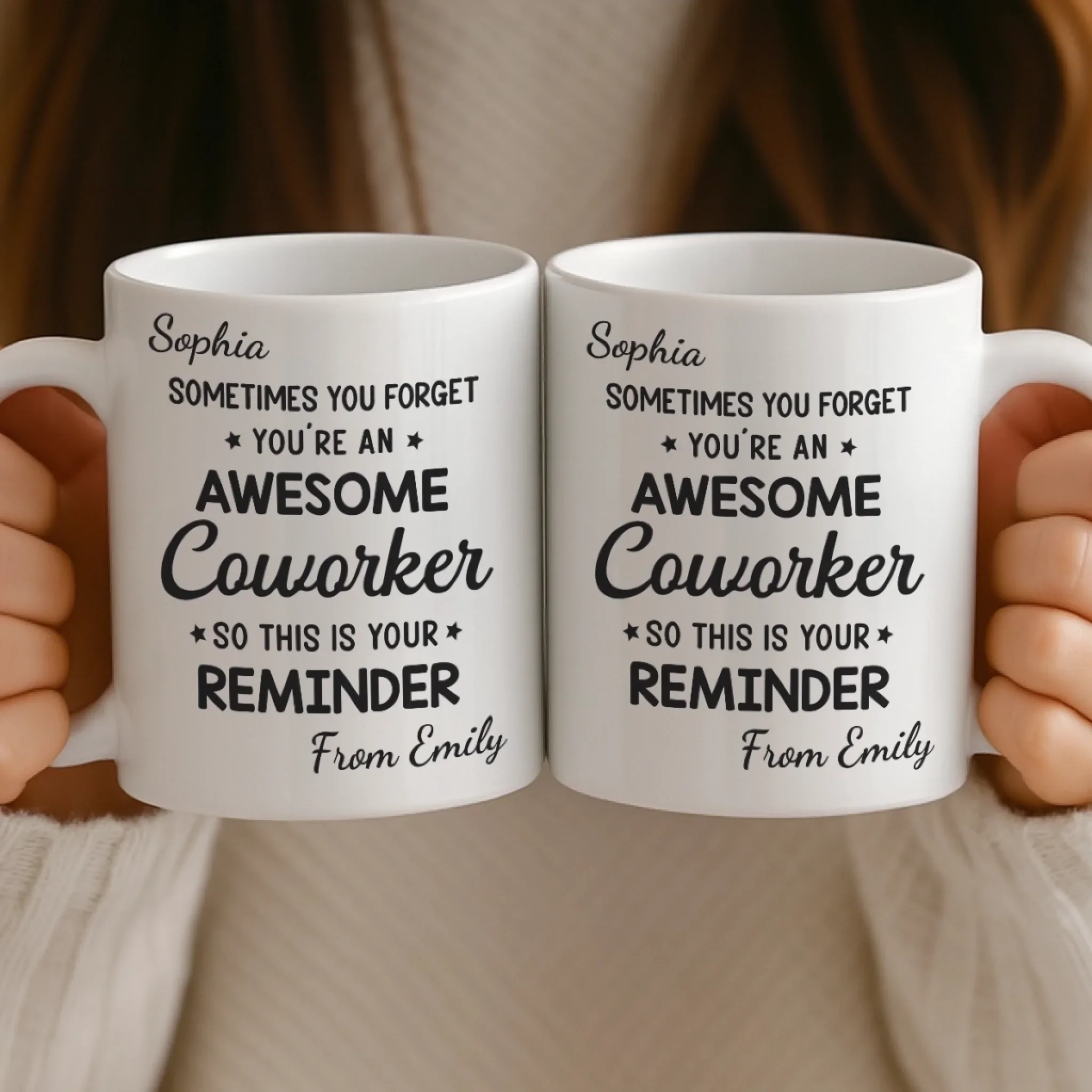 Custom Mug - Personalized Birthday Gifts For Coworker, Work Bestie - Work Besties Make Mondays Bearable - Image 4