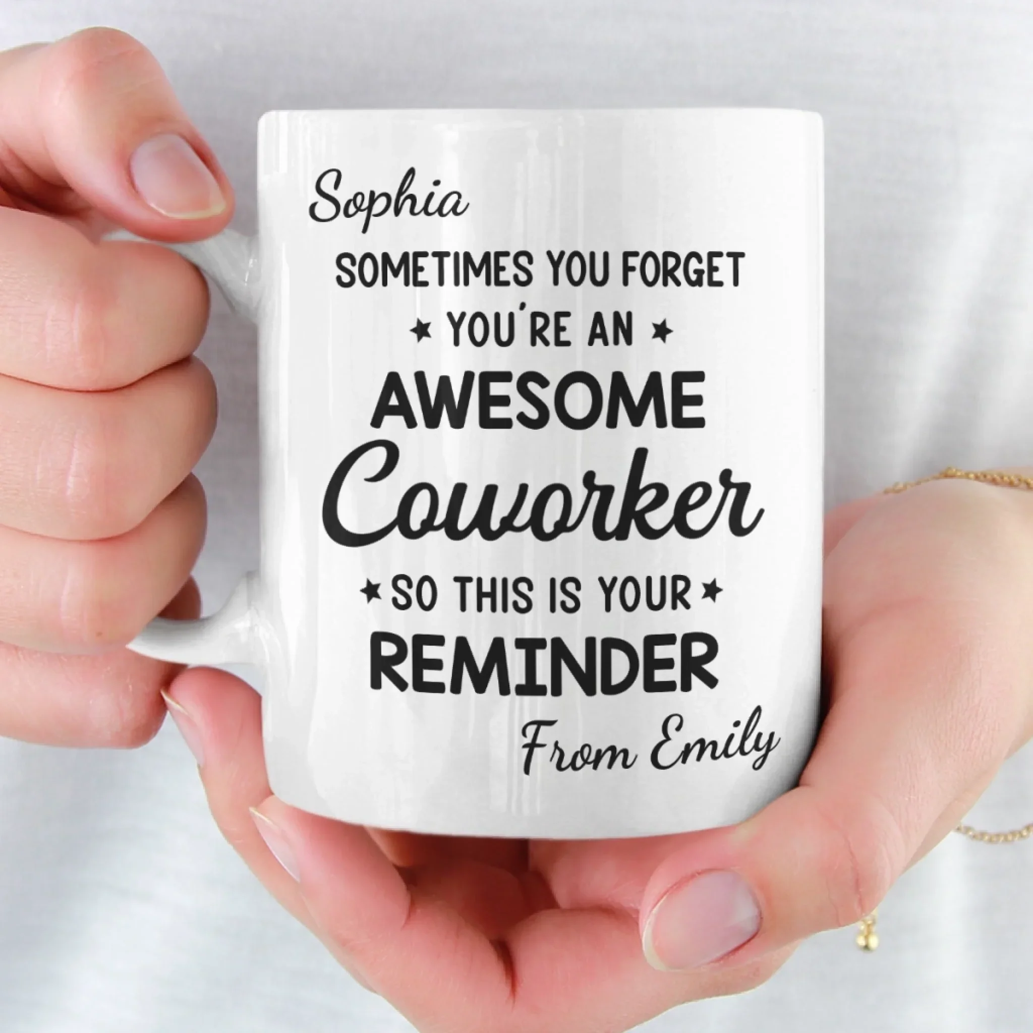 Custom Mug - Personalized Birthday Gifts For Coworker, Work Bestie - Work Besties Make Mondays Bearable - Image 5