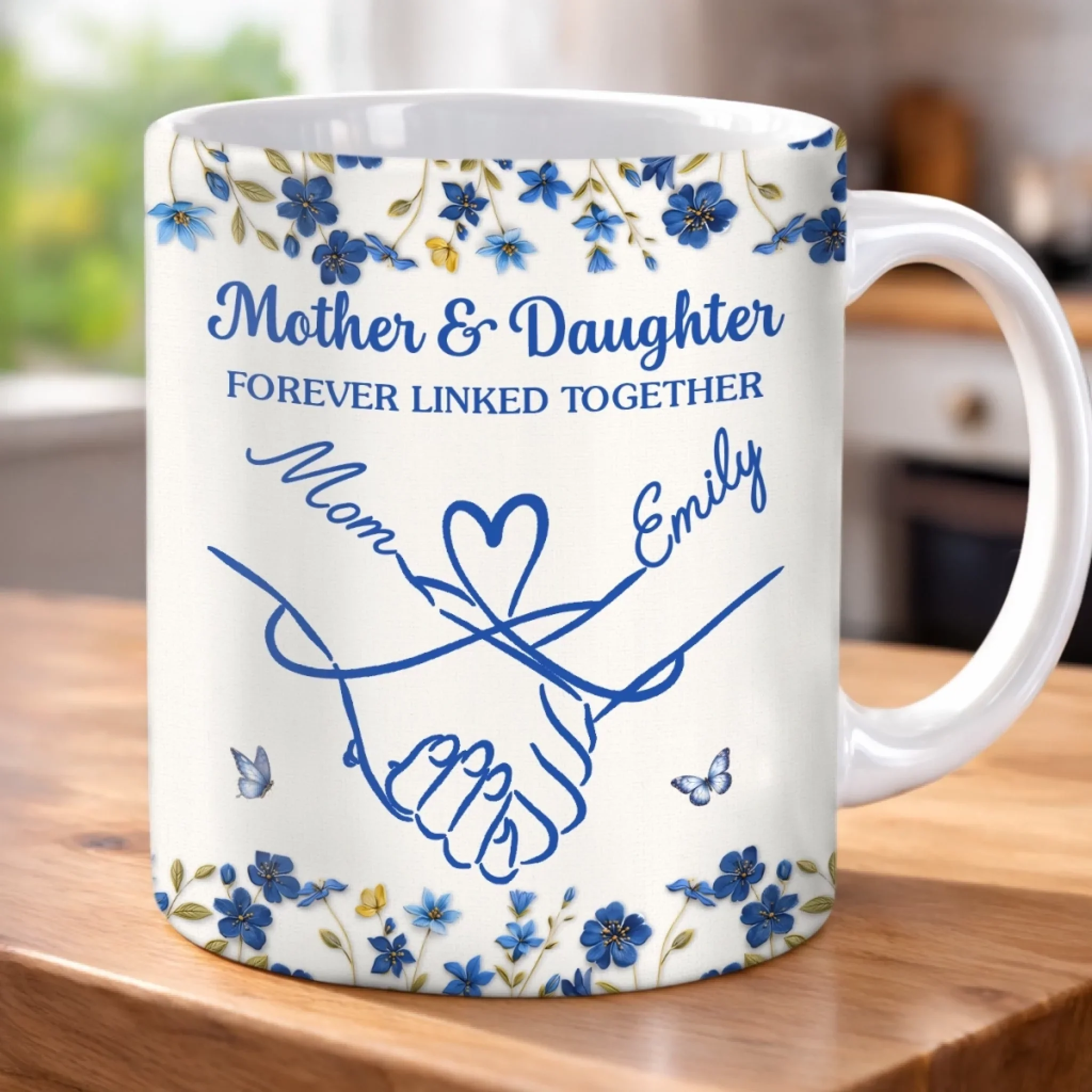 Custom Mug - Personalized Birthday Gifts For Daughter - Mother And Daughter, Forever Linked - Image 4