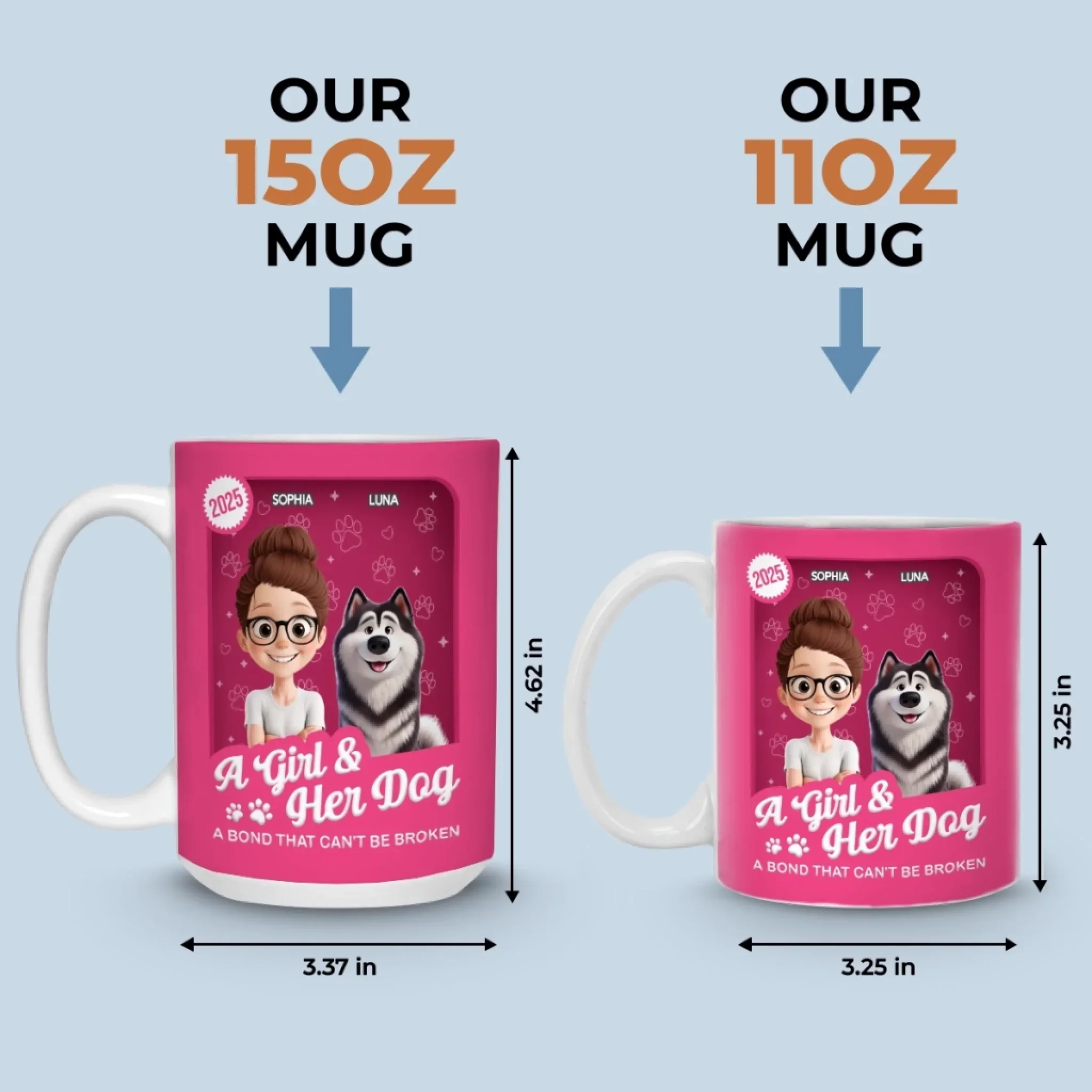Custom Mug - Personalized Birthday Gifts For Dog Lovers, Dog Dad And Mom - Forever My Little Buddy - Image 7