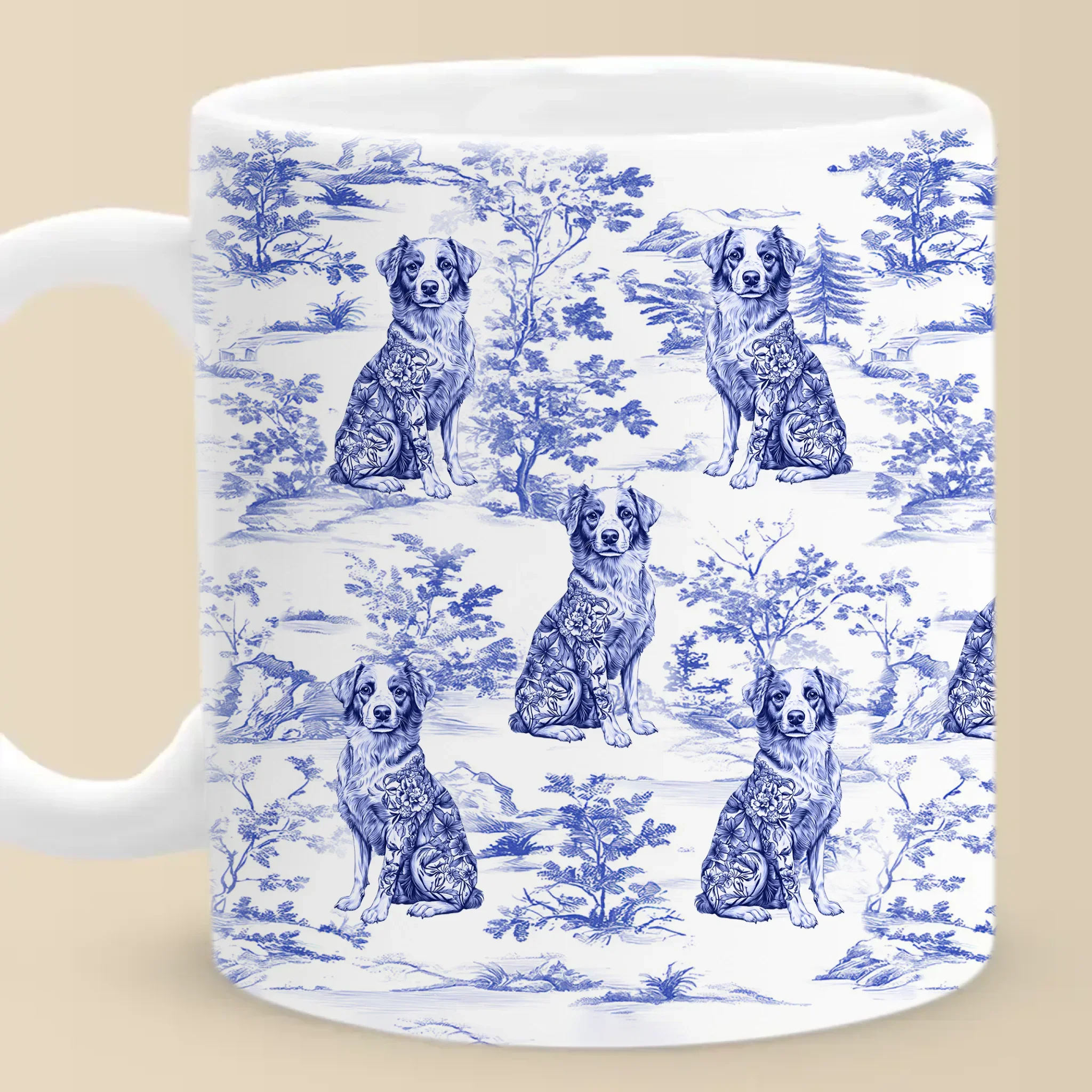 Custom Mug - Personalized Birthday Gifts For Dog Lovers, Dog Dad And Mom - Sip In Style, Bark In Blue - Image 3