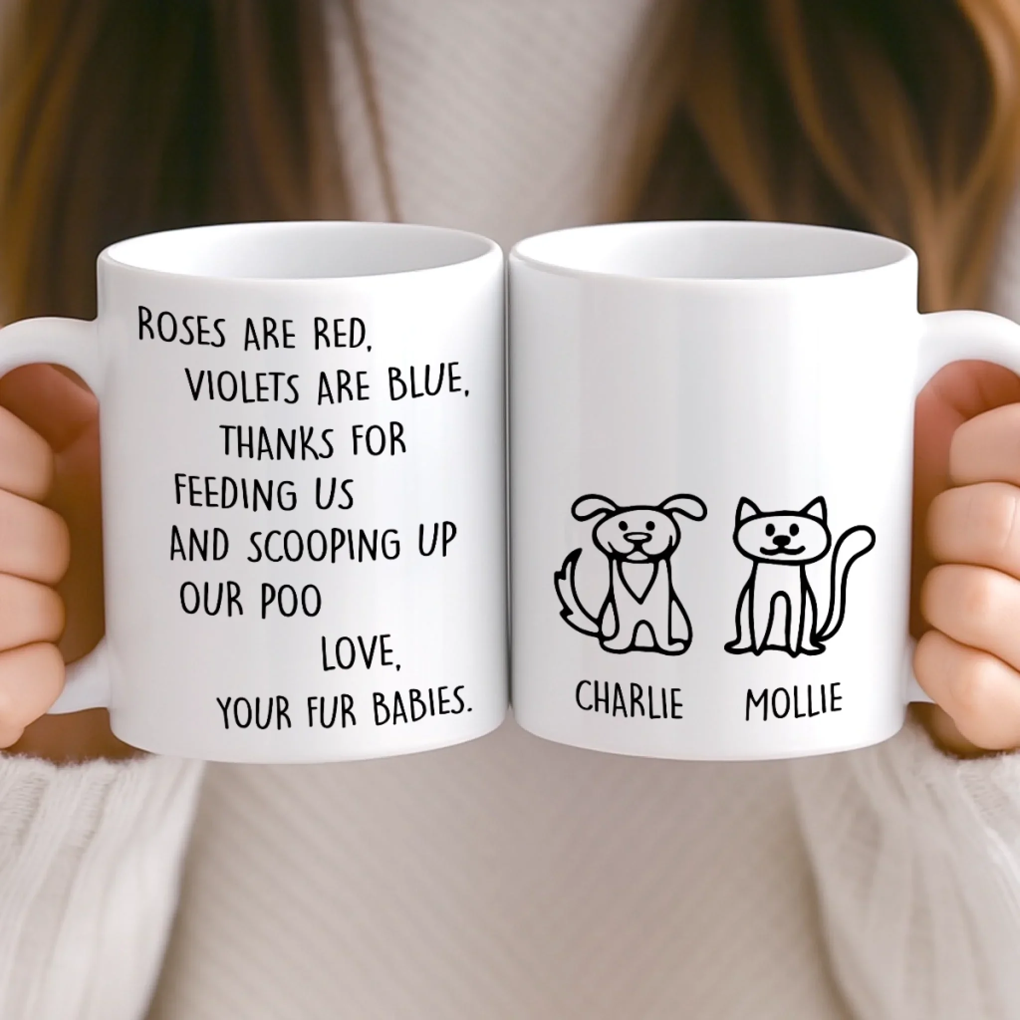 Custom Mug - Personalized Christmas Birthday Gifts For Dog Cat Lovers, Dog Dad And Mom, Cat Owners - Fur Babies, Full Drama - Image 4