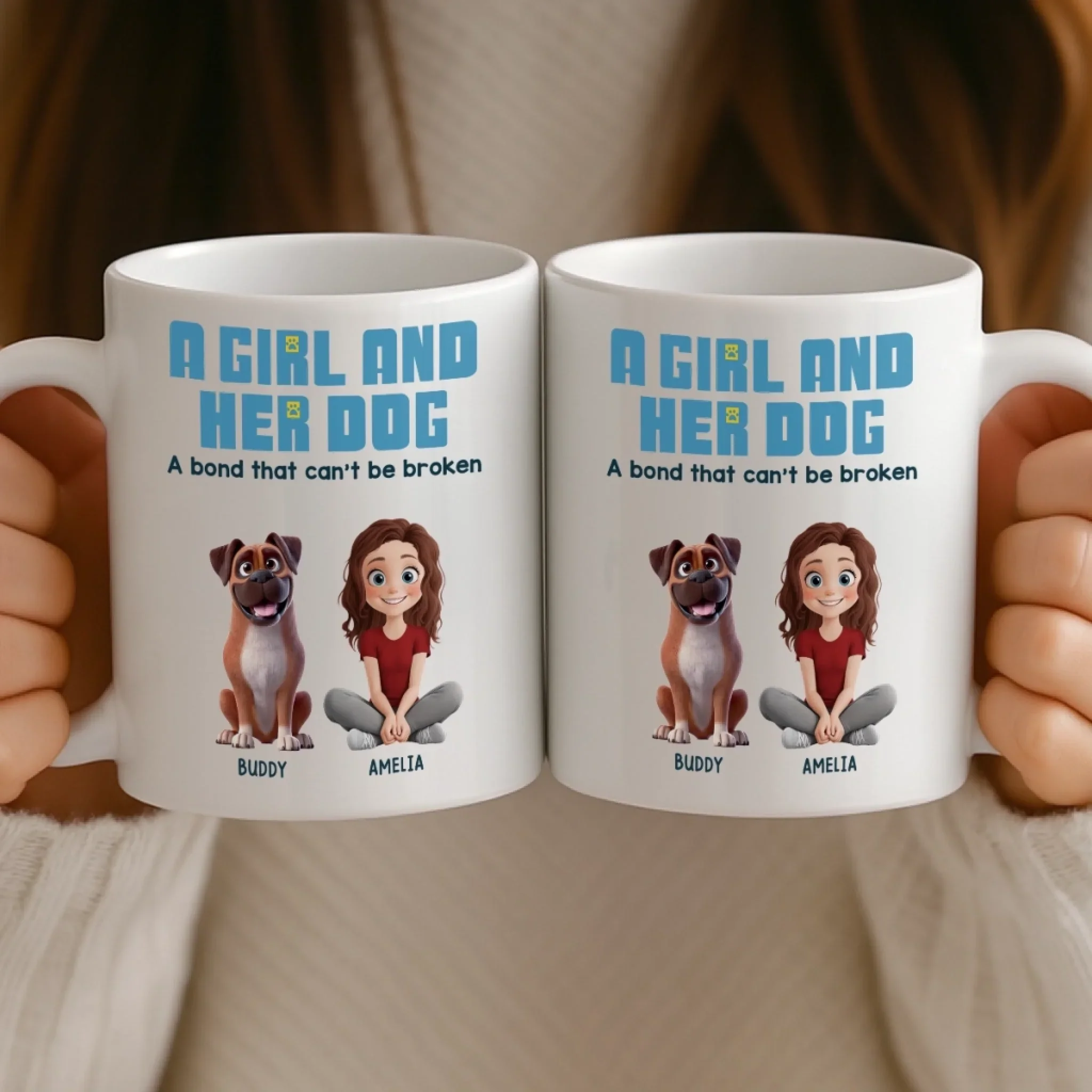 Custom Mug - Personalized Christmas Birthday Gifts For Dog Cat Lovers, Dog Dad And Mum, Cat Owners - Dog Hair, Don’t Care - Image 4