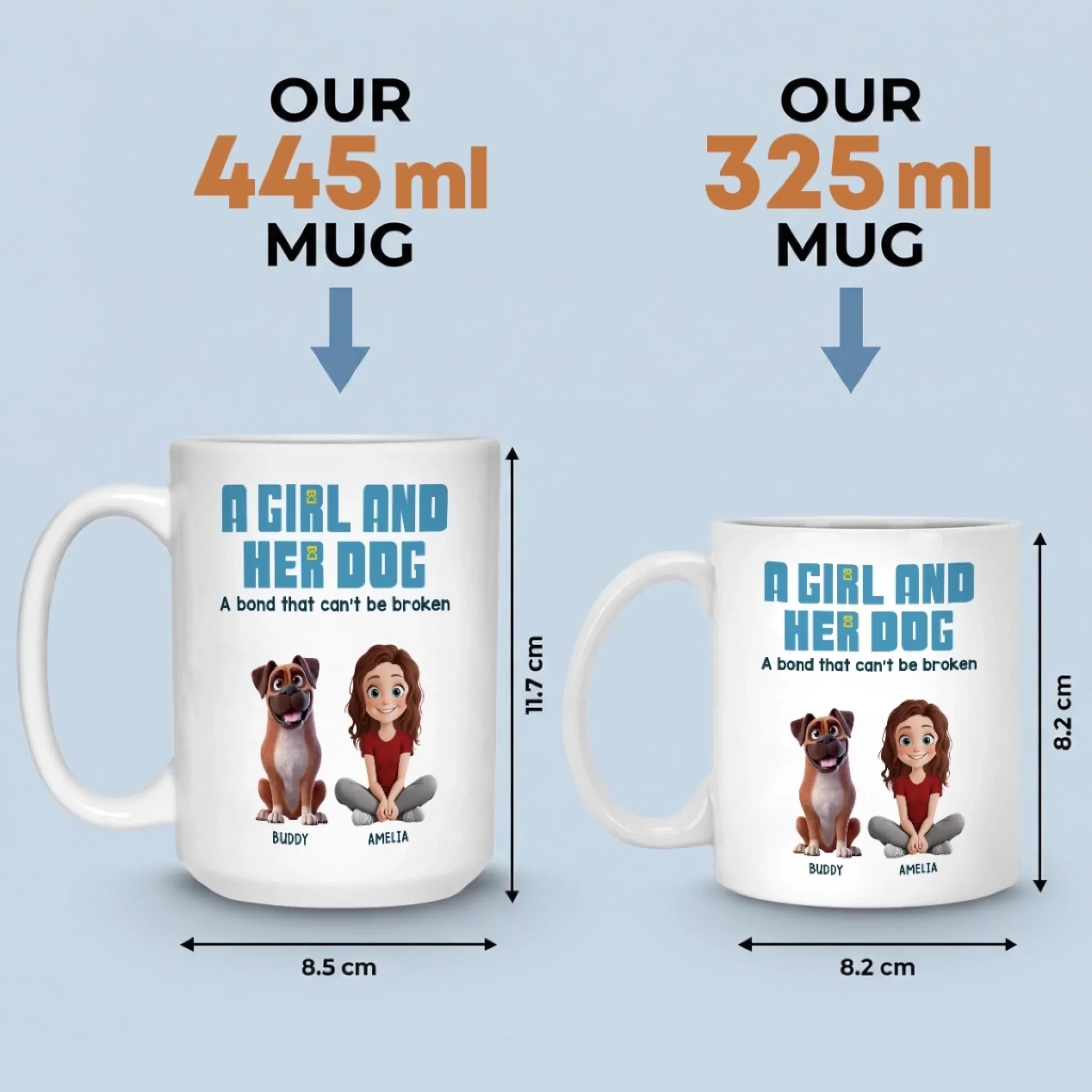 Custom Mug - Personalized Christmas Birthday Gifts For Dog Cat Lovers, Dog Dad And Mum, Cat Owners - Dog Hair, Don’t Care - Image 6