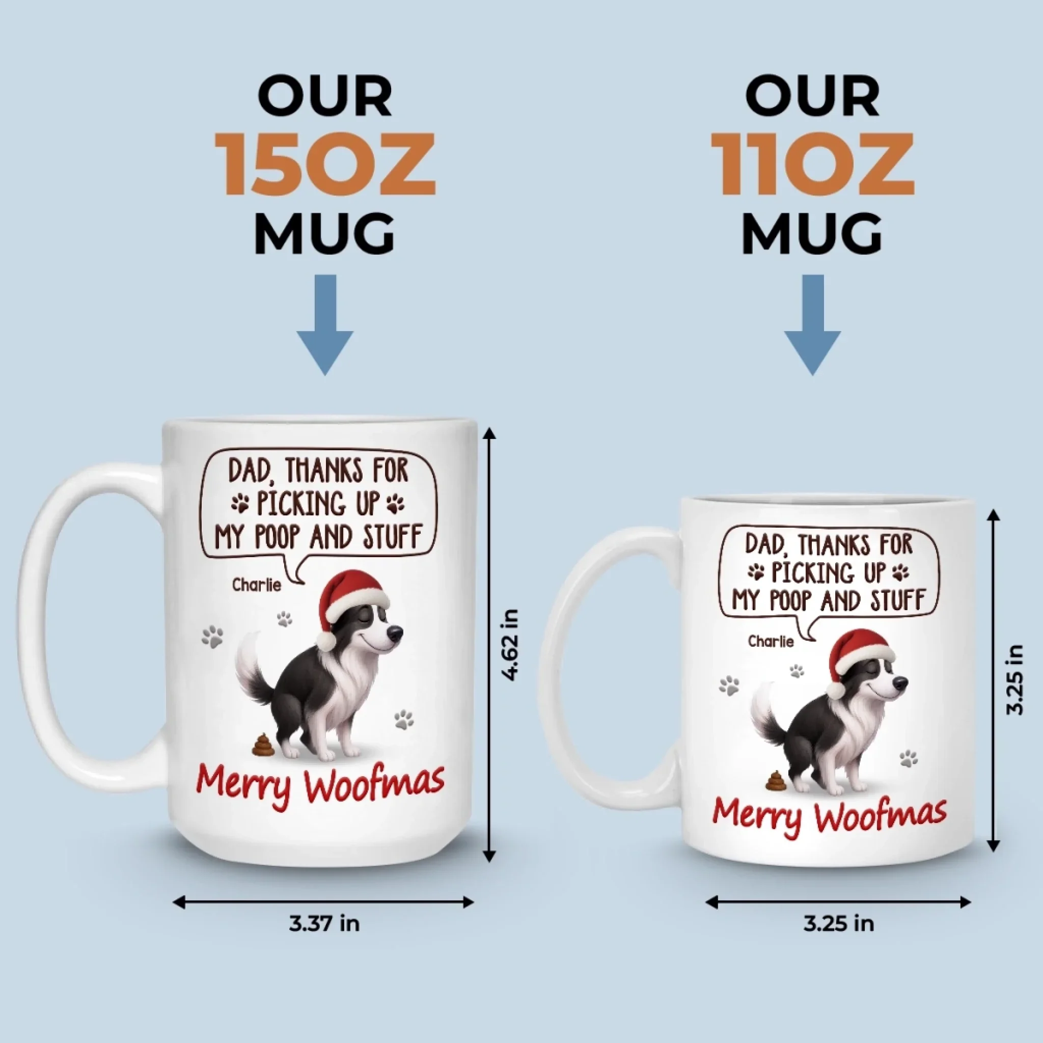 Custom Mug - Personalized Christmas Birthday Gifts For Dog Lovers, Dog Dad And Mom - Just Doing My Doodie - Image 6