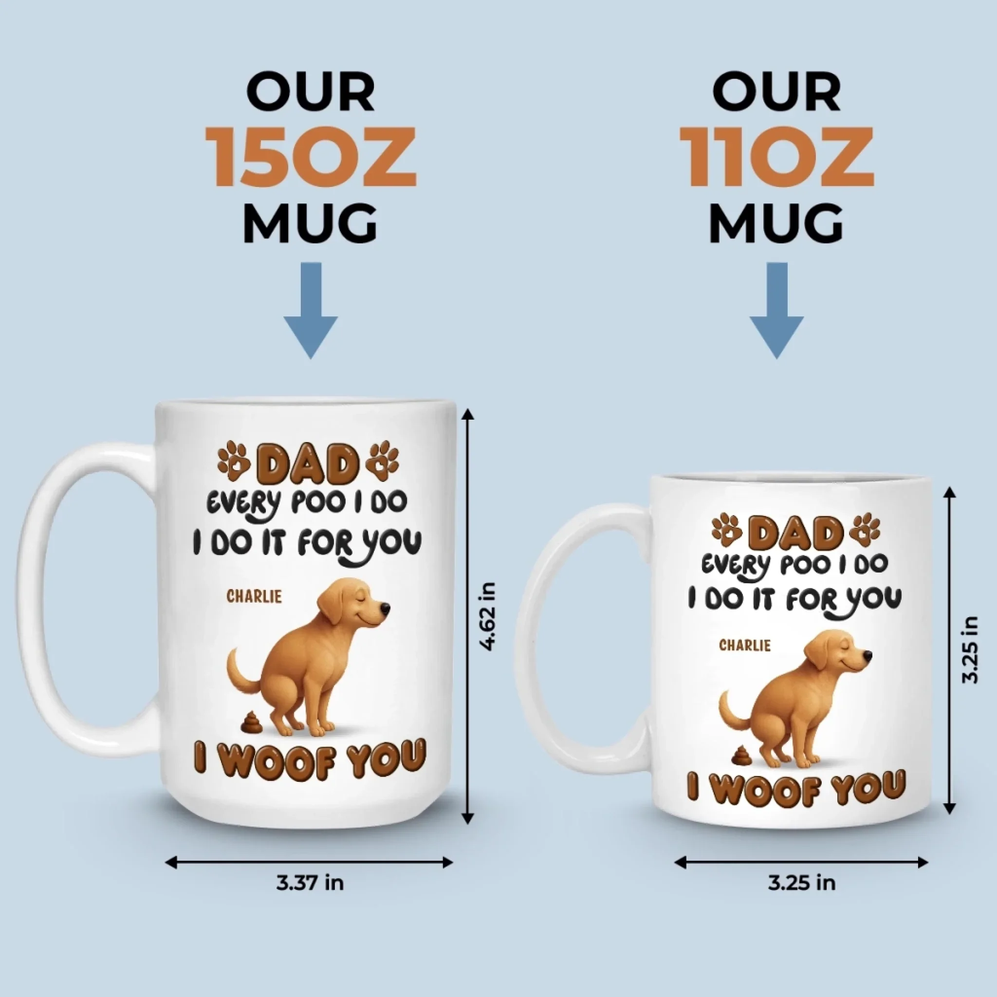 Custom Mug - Personalized Christmas Birthday Gifts For Dog Lovers, Dog Dad And Mom - Queen Of Snacks, Cleaner Of Accidents - Image 6