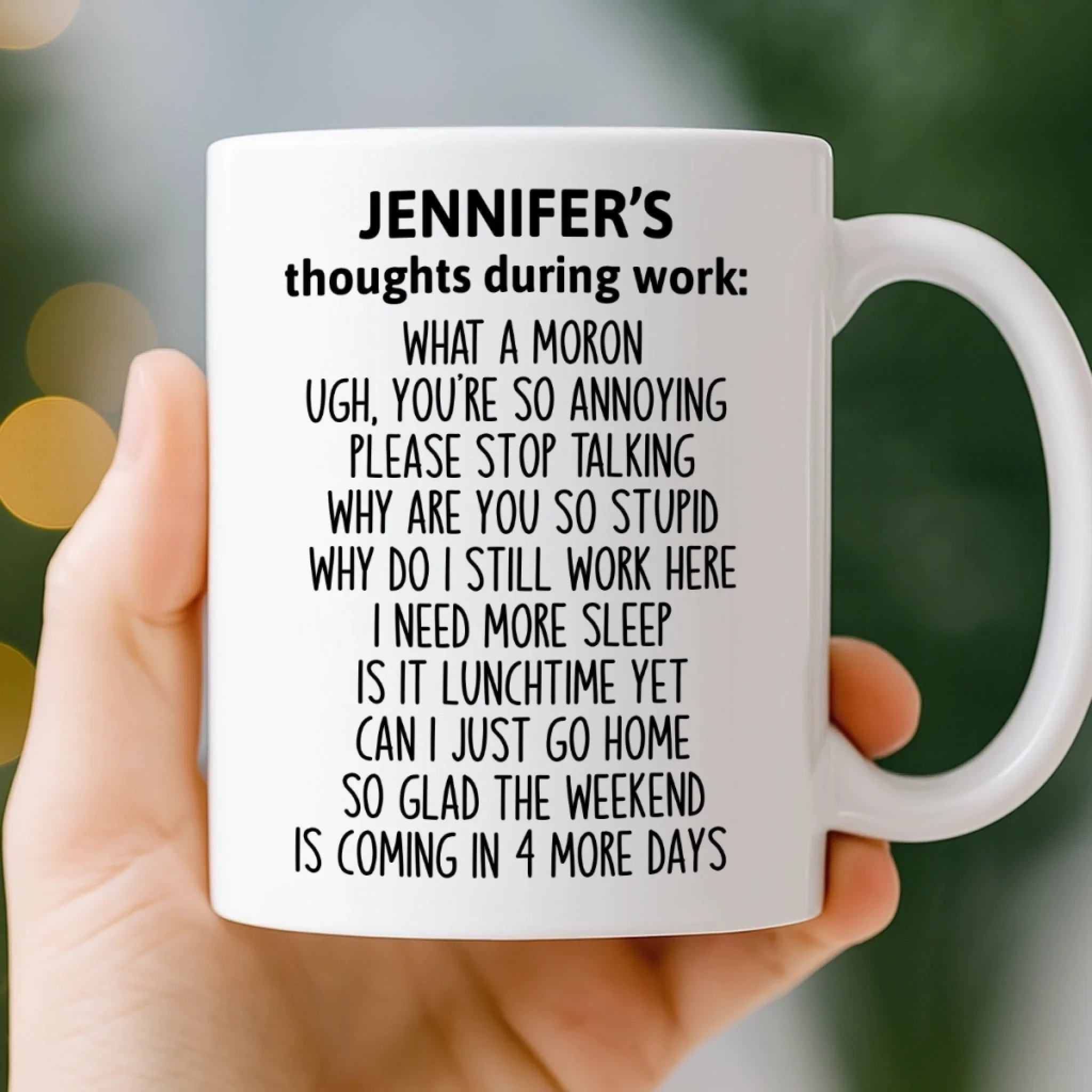 Custom Mug - Personalized Christmas Funny Gifts For Best Friends, Family, Coworker, Work Bestie - Dead Inside, Sparkling Outside - Image 3