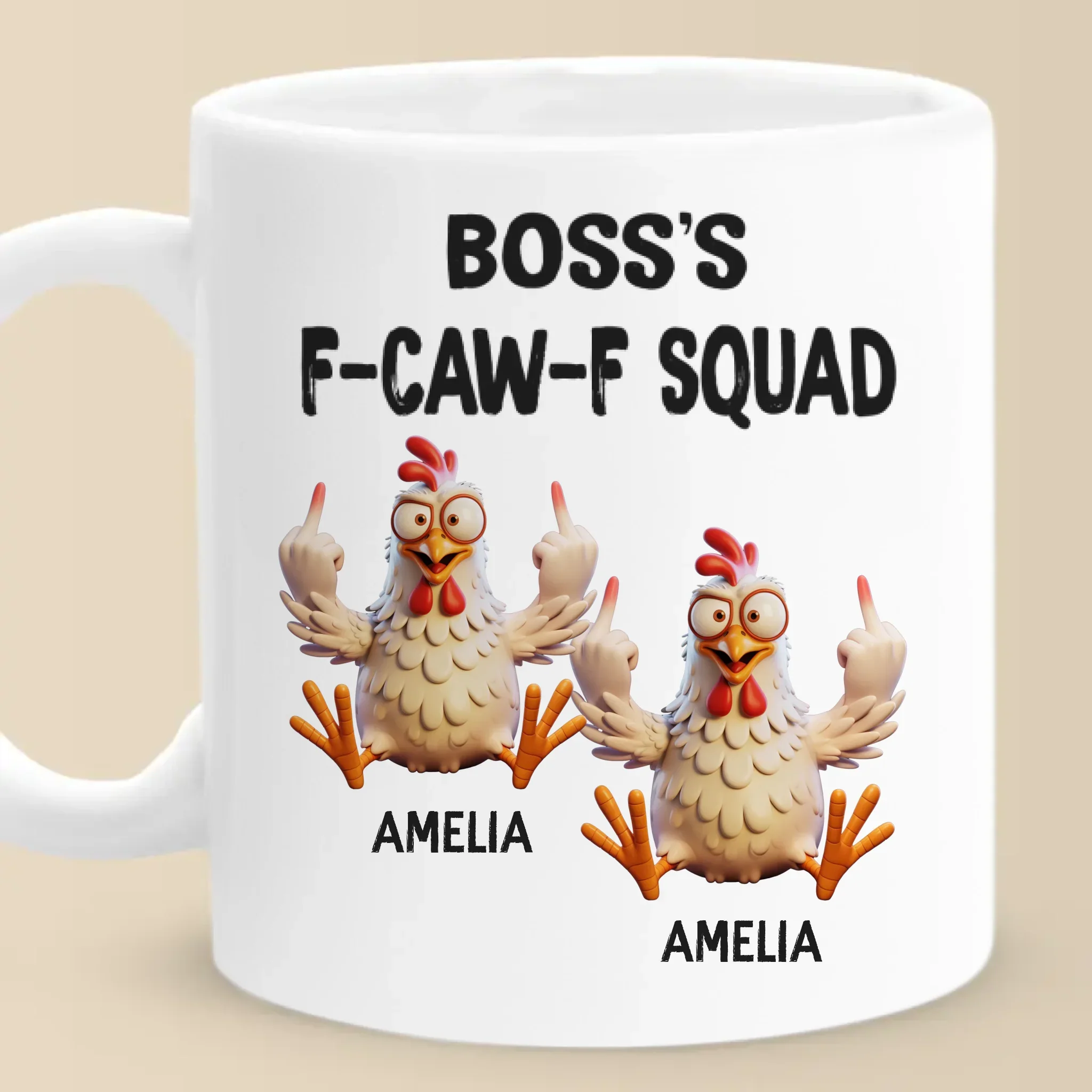 Custom Mug - Personalized Funny Gifts For Best Friends, Coworker, Work Bestie - Cluck If You Love Your Coworkers - Image 2