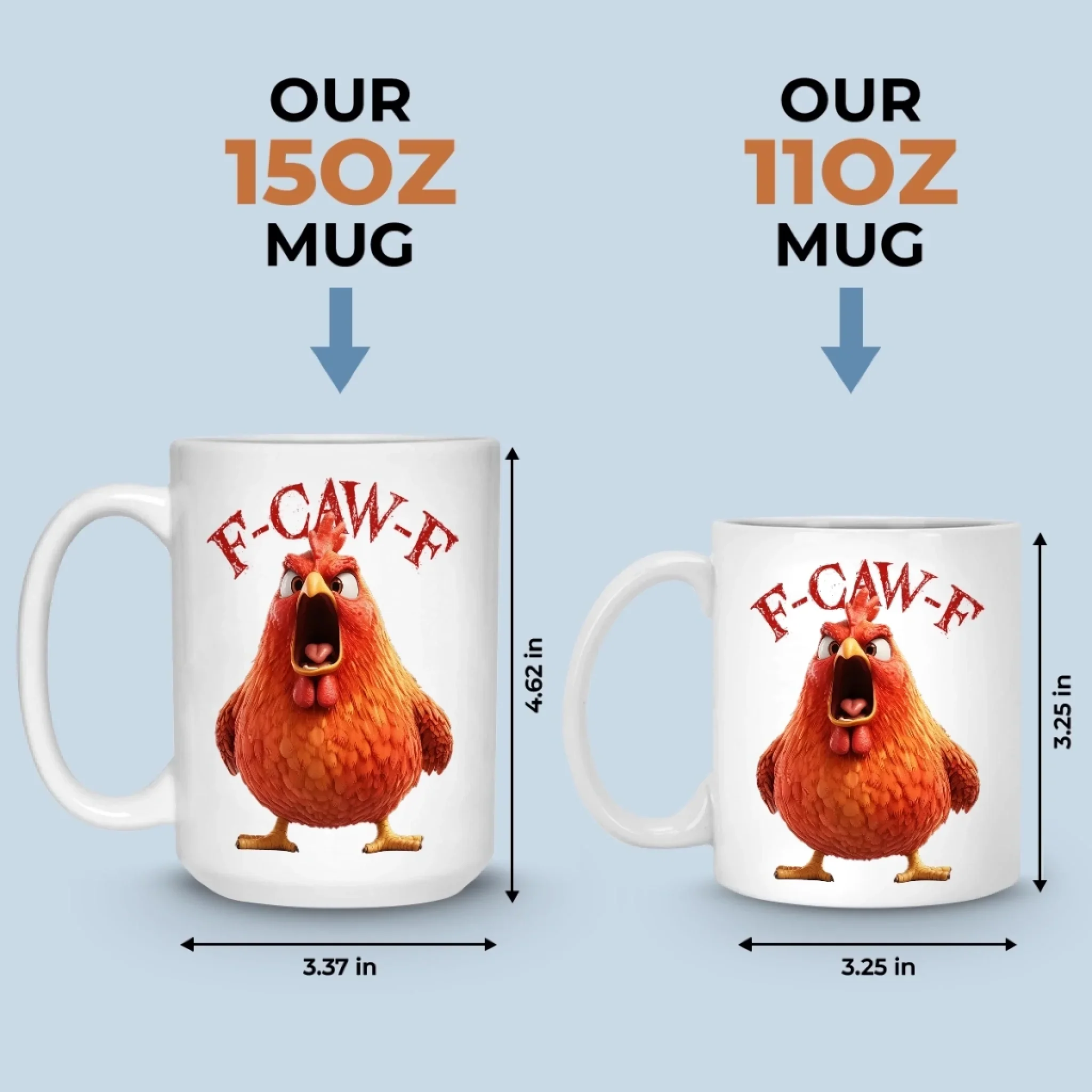 Custom Mug - Personalized Funny Gifts For Best Friends, Family, Coworker, Work Bestie - My Resting Squawk Face - Image 6