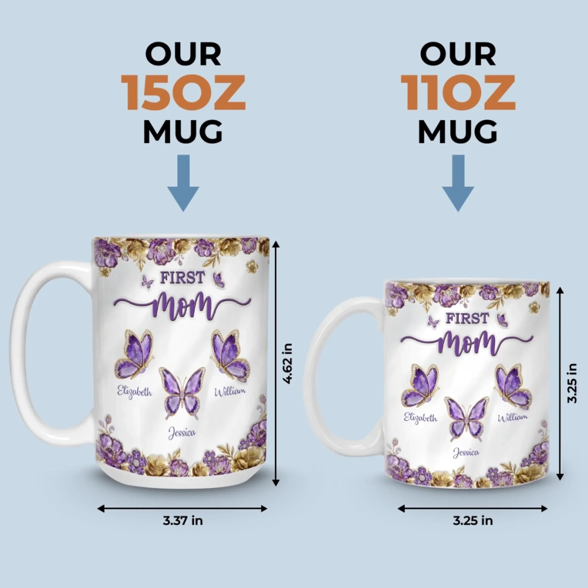 Custom Mug - Personalized Mother's Day Birthday Gifts For Mom, Grandma - First My Mom, Always My Safe Place - Image 7