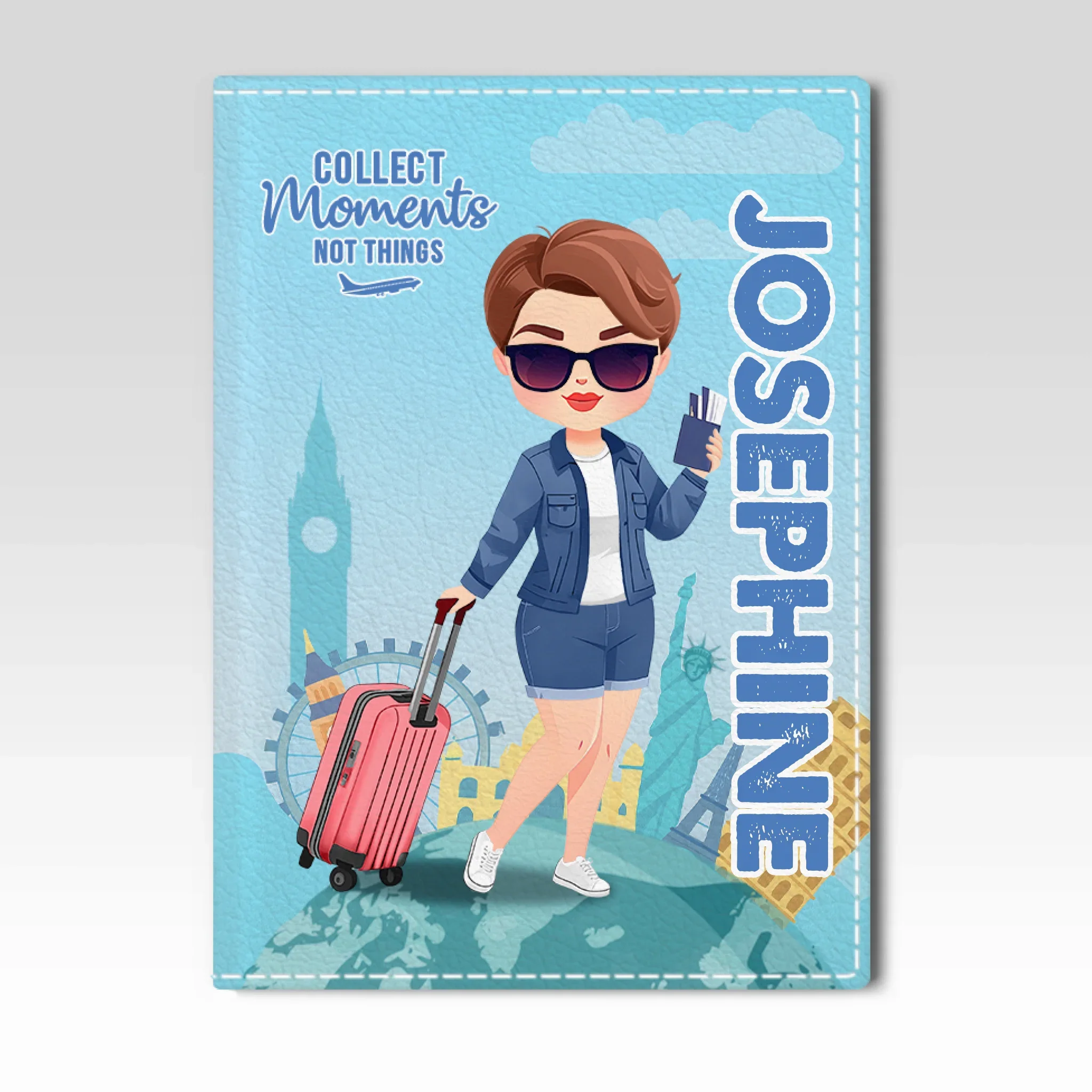 Custom Passport Cover, Passport Holder - Personalized Summer Vacation And Travel Gifts For Women, Men - Adventure Fills The Soul - Image 2