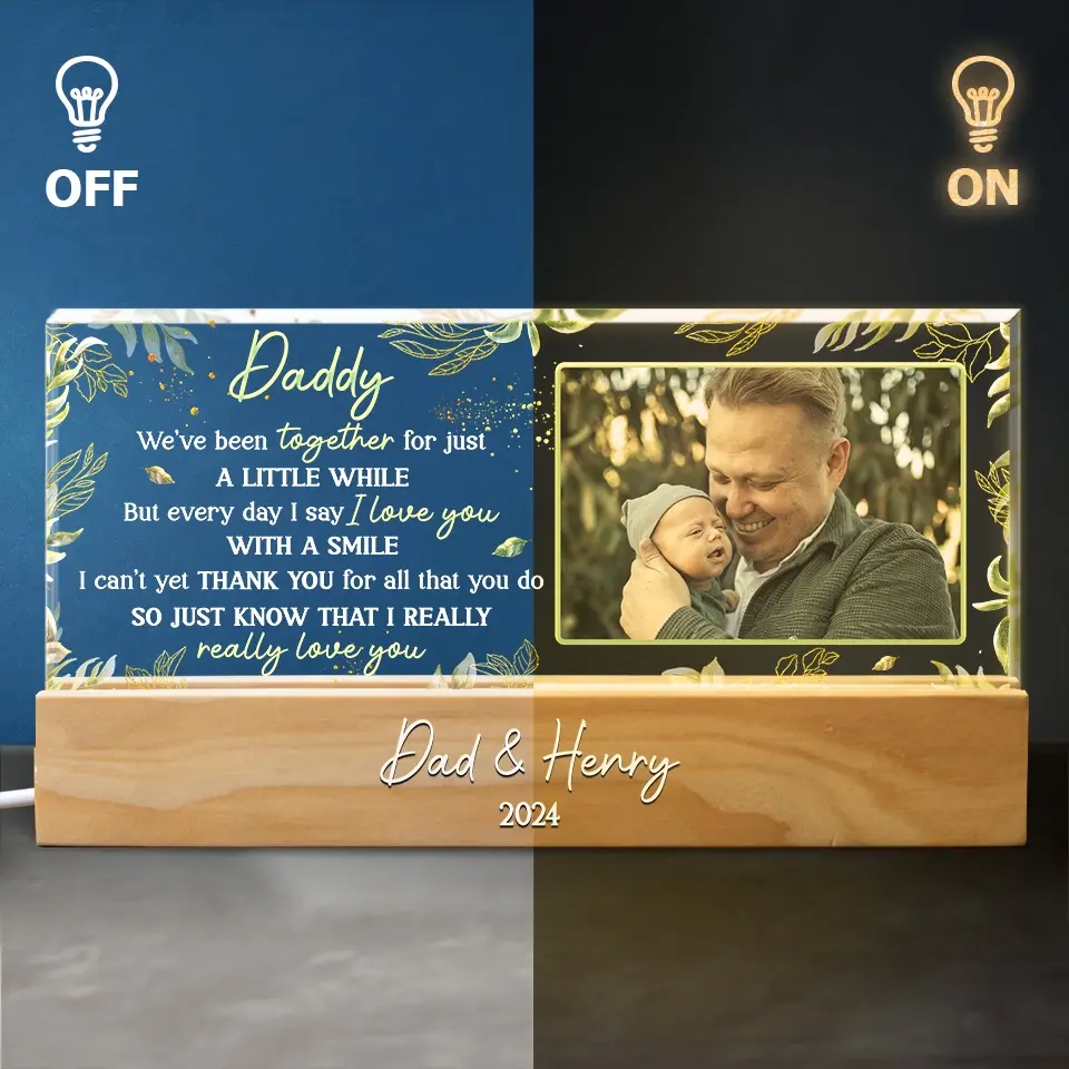 Custom Photo A Baby Is A Little Bit Of Heaven Sent Down To Earth - Family Personalized Custom Acrylic Letters 3D LED Night Light - Gift For Baby Kids, Newborn Baby - Image 4