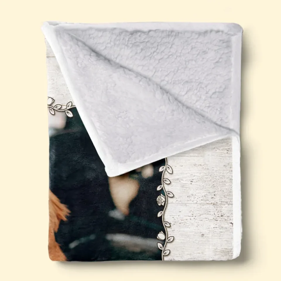 Custom Photo A Big Hug From Me - Memorial Personalized Custom Blanket - Sympathy Gift For Pet Owners, Pet Lovers - Image 5