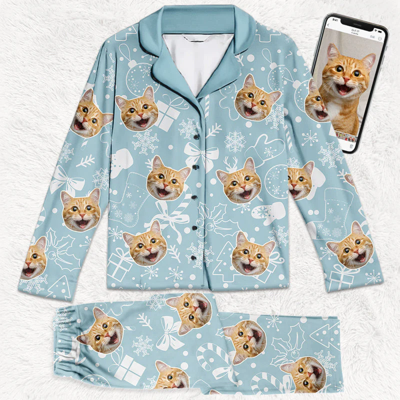 Custom Photo A Festive Pup-fect Christmas - Dog & Cat Personalized Custom Face Photo Pajamas - Christmas Gift For Pet Owners, Pet Lovers - Image 3