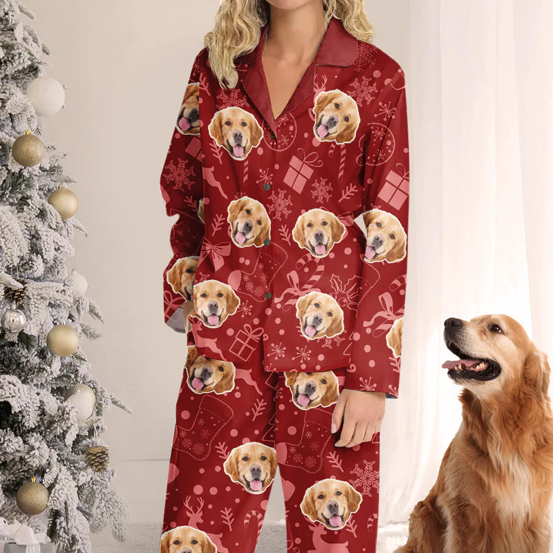 Custom Photo A Festive Pup-fect Christmas - Dog & Cat Personalized Custom Face Photo Pajamas - Christmas Gift For Pet Owners, Pet Lovers - Image 4