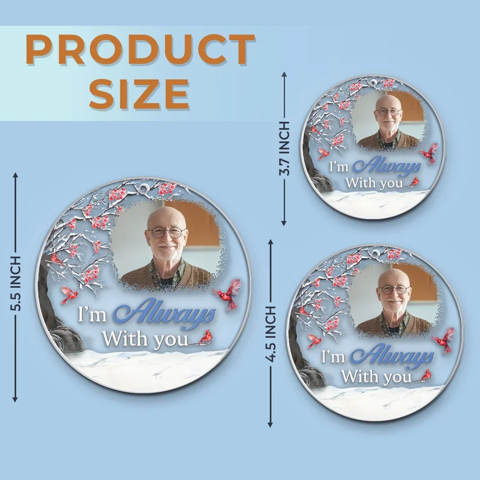 Custom Photo A Moment With You Was A Lifetime Of Happiness - Memorial Personalized Custom Ornament - Acrylic Custom Shaped - Sympathy Gift, Christmas Gift For Family Members - Image 6