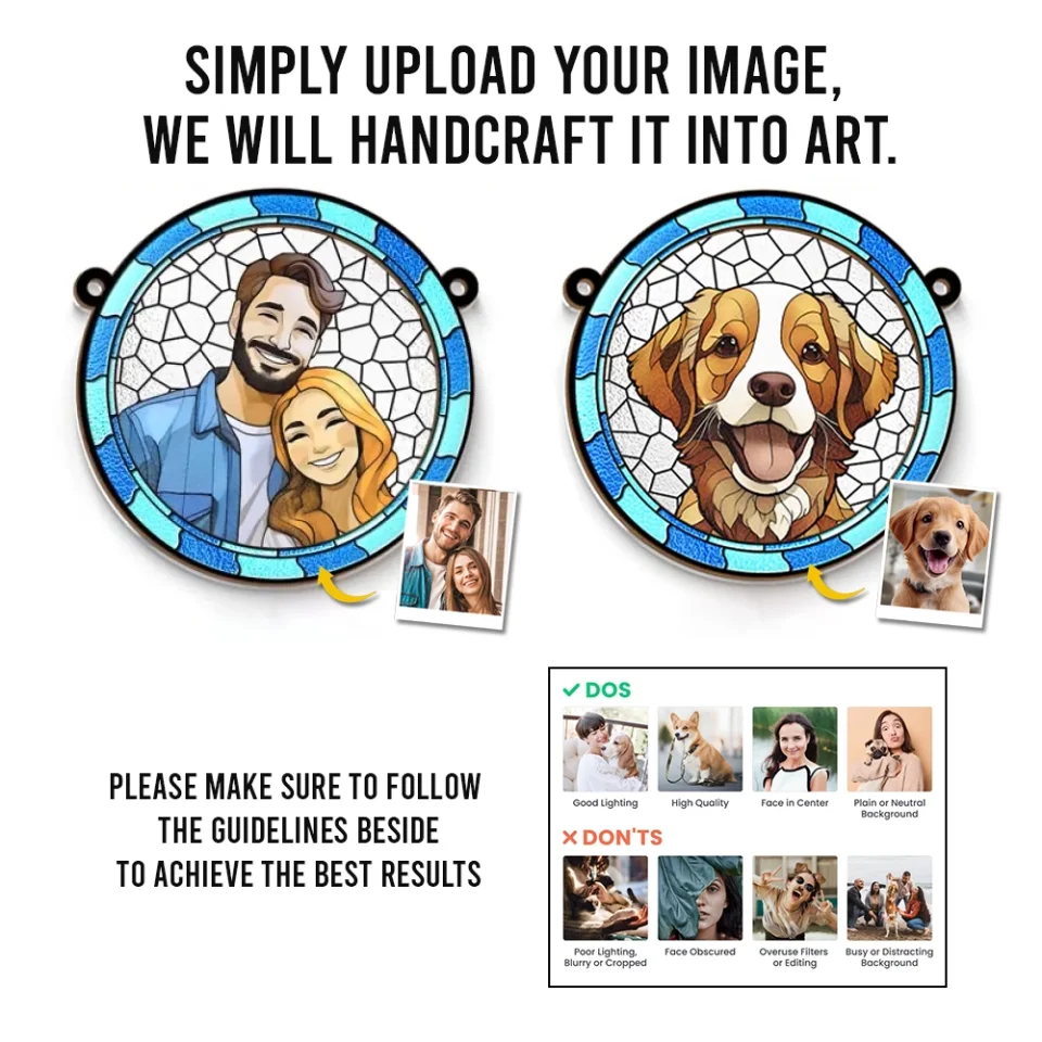 Custom Photo A Part Of One's Soul Remains Unawakened - Memorial Personalized Window Hanging Suncatcher - Sympathy Gift For Pet Owners, Pet Lovers - Image 3