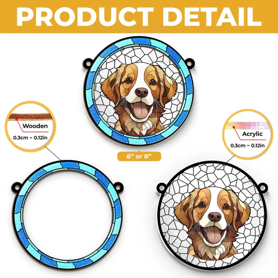Custom Photo A Part Of One's Soul Remains Unawakened - Memorial Personalized Window Hanging Suncatcher - Sympathy Gift For Pet Owners, Pet Lovers - Image 7