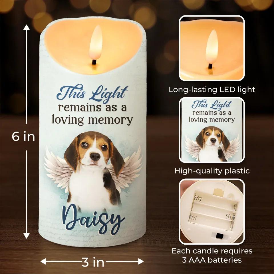 Custom Photo A Pet Is Never Truly Forgotten Until It Is No Longer Remembered - Memorial Personalized Custom LED Candle - Sympathy Gift, Christmas Gift For Pet Owners, Pet Lovers - Image 4