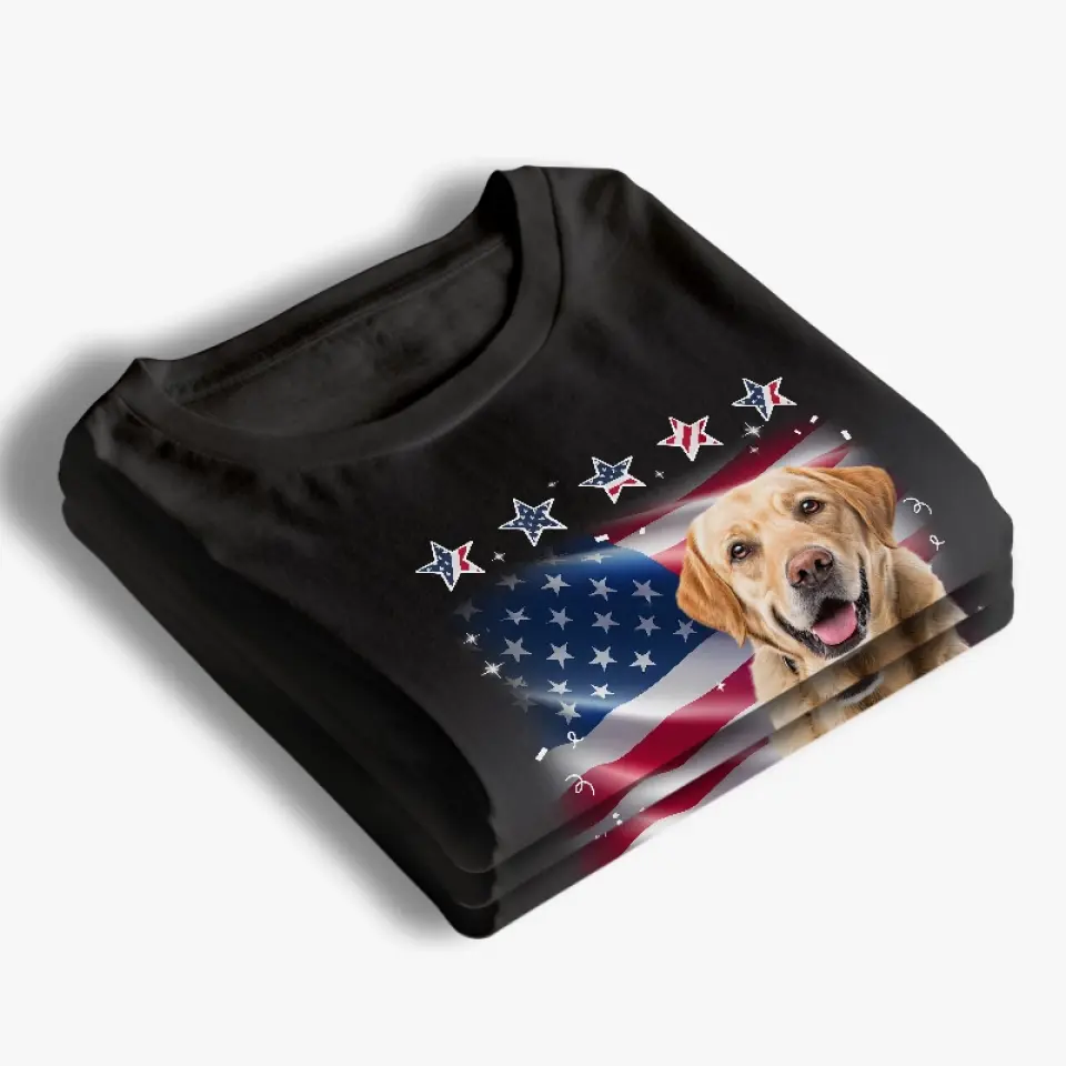Custom Photo A Pet's Love Is Unconditional And Forever - Dog & Cat Personalized Custom Unisex T-shirt, Hoodie, Sweatshirt - 4th of July, Gift For Pet Owners, Pet Lovers - Image 4