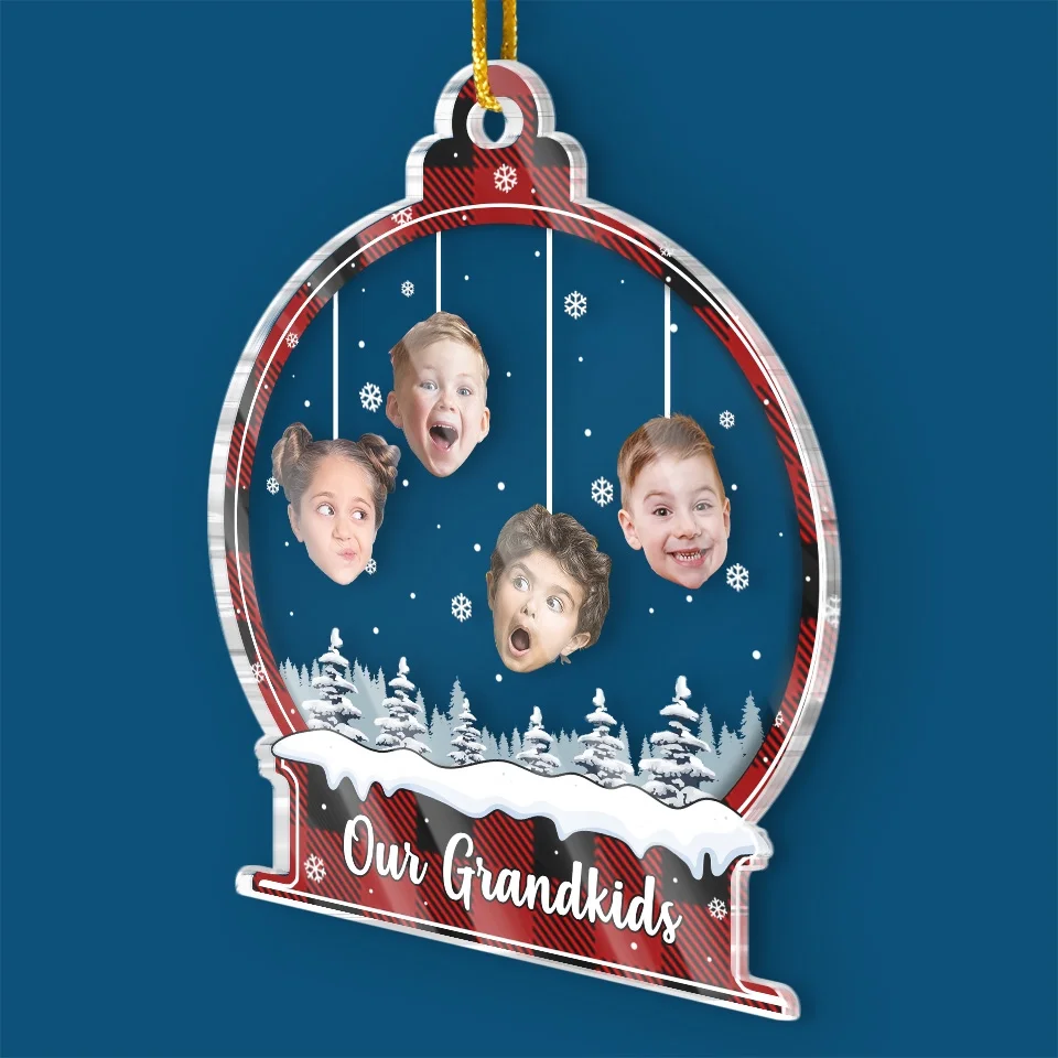 Custom Photo A Sweet Reminder Of The Love Between Grandparents And Grandkids - Family Personalized Custom Ornament - Acrylic Custom Shaped - Christmas Gift For Grandma, Grandpa, Grandkid - Image 3