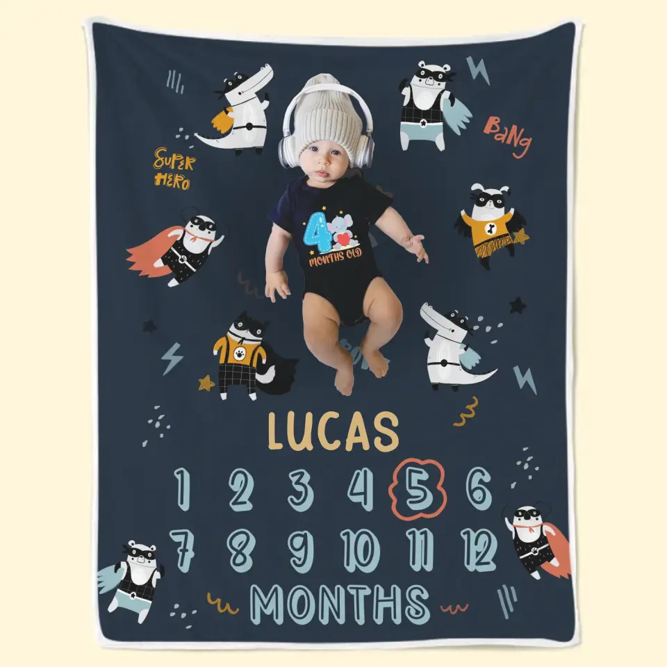 Custom Photo A Warm Hug That Wraps You In Love And Comfort - Family Personalized Custom Baby Blanket - Gift For Baby Kids, Newborn Baby - Image 2