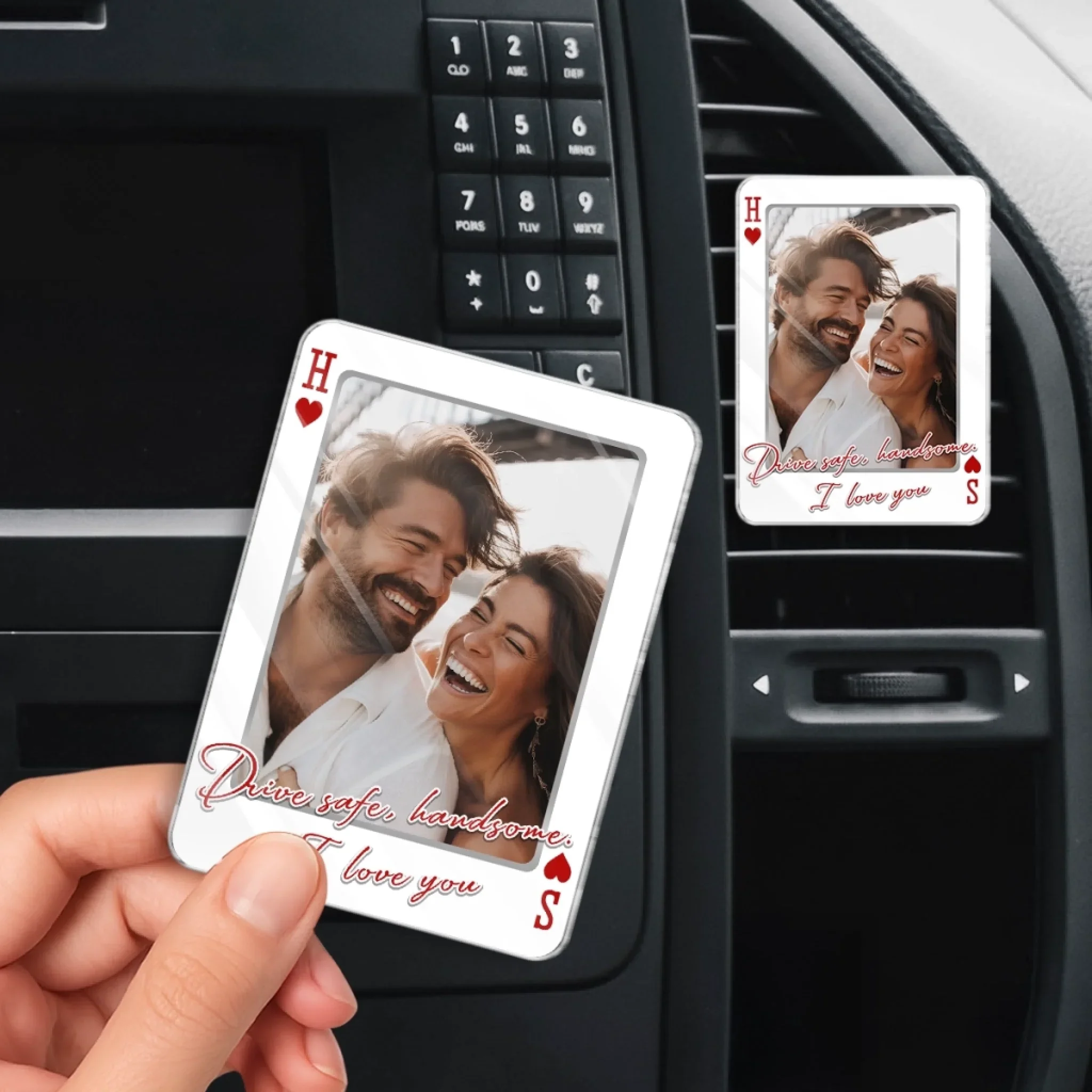 Custom Photo Acrylic Car Vent Clip - Personalized Anniversary Wedding Gifts For Husband And Wife, Him And Her - Love Rides With You - Image 3