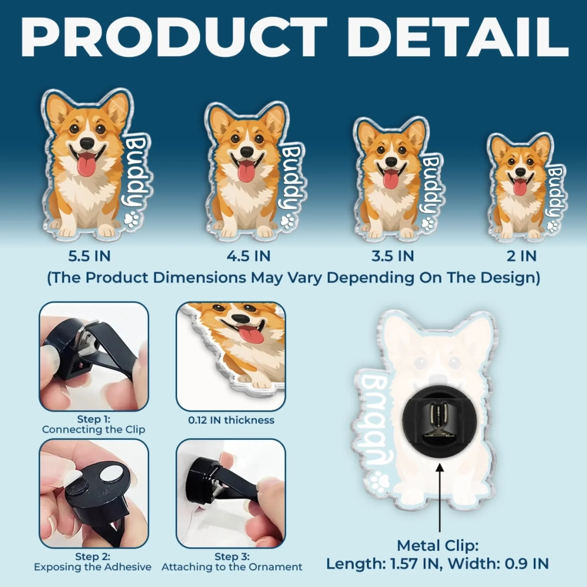 Custom Photo Acrylic Car Vent Clip - Personalized Birthday Gifts For Dog Cat Lovers, Dog Dad And Mom, Cat Owners - Your Daily Dose Of Dog Joy - Image 6