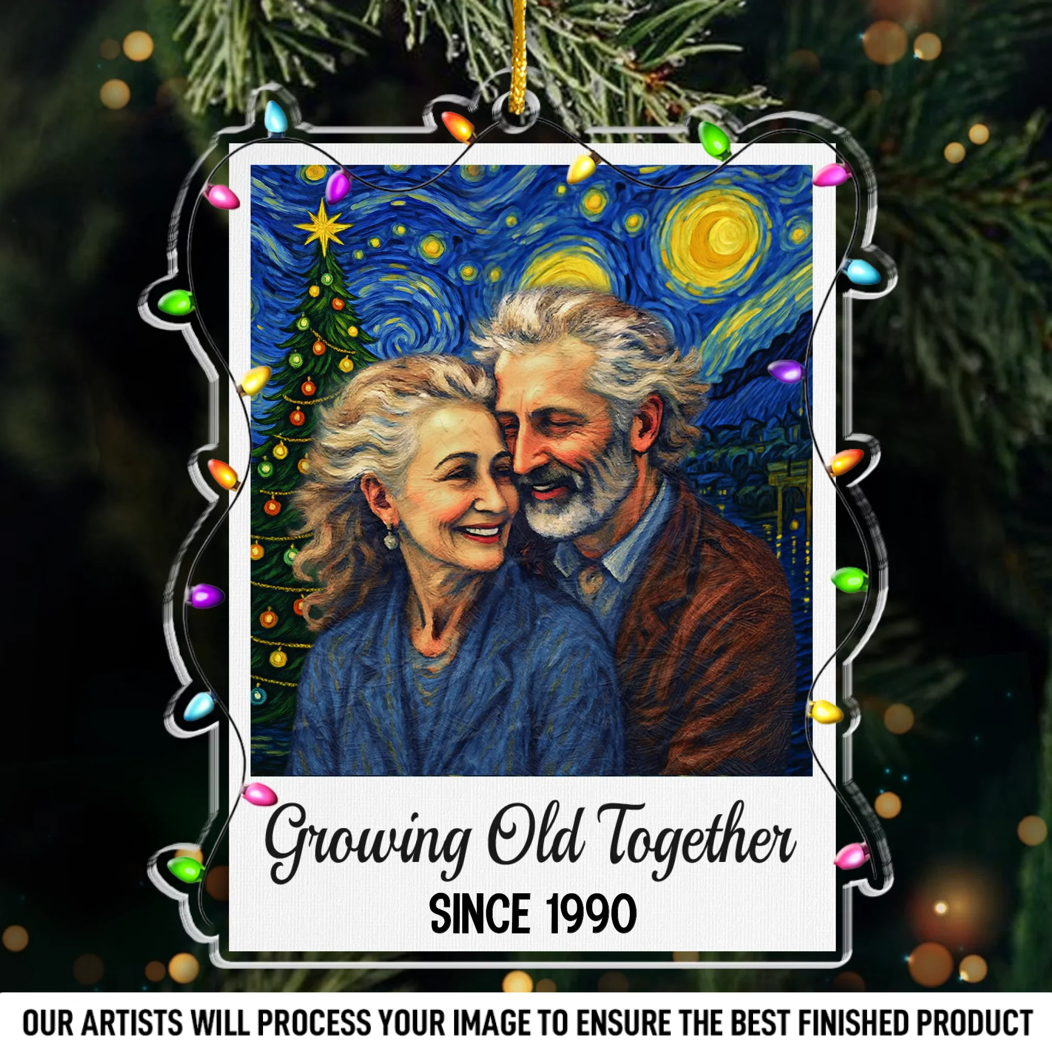 Custom Photo Acrylic Ornament - Personalized Anniversary Christmas Wedding Gifts For Husband And Wife, Him And Her - Love, Our Best Adventure - Image 2