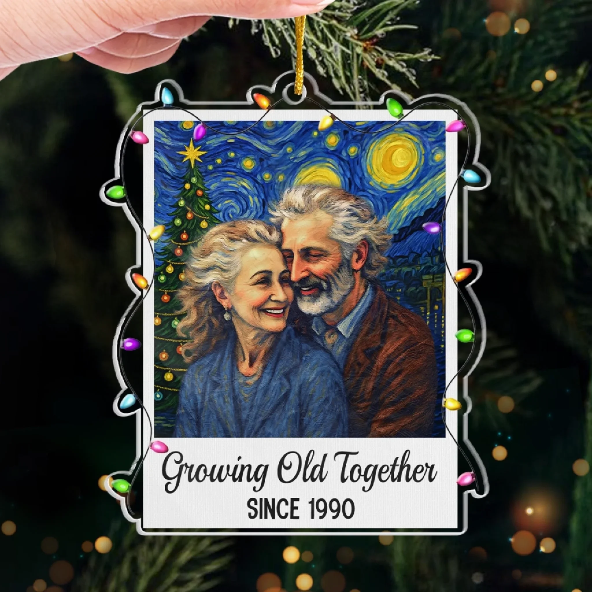 Custom Photo Acrylic Ornament - Personalized Anniversary Christmas Wedding Gifts For Husband And Wife, Him And Her - Love, Our Best Adventure - Image 4