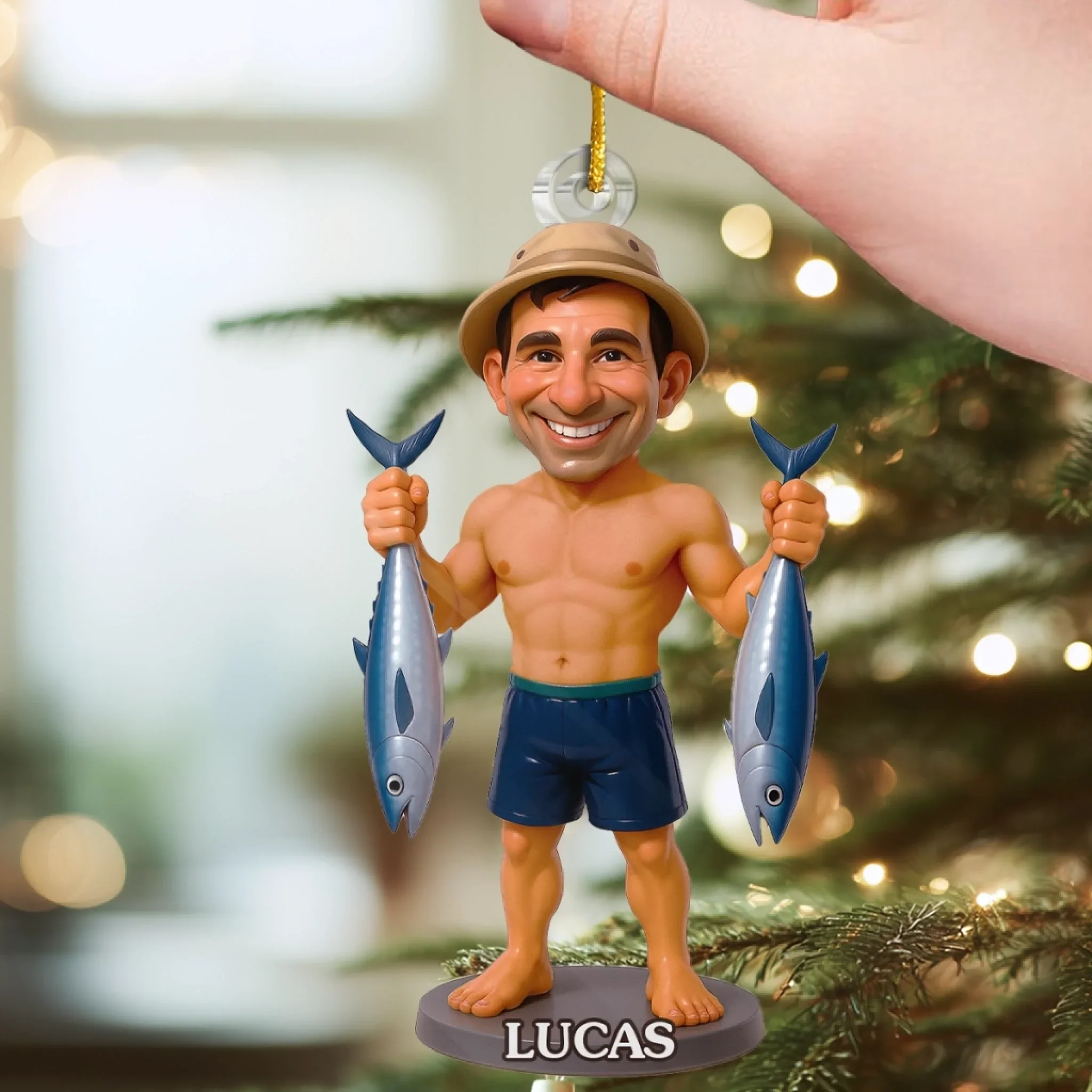 Custom Photo Acrylic Ornament - Personalized Christmas Birthday Fishing Gifts For Fisherman - Fish Whisperer - Image 3