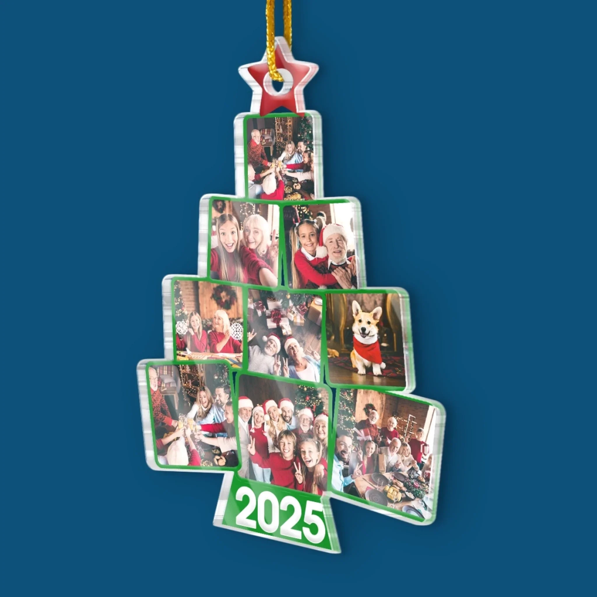 Custom Photo Acrylic Ornament - Personalized Christmas Birthday Gifts For Best Friends, Family, Coworker, Work Bestie, Husband And Wife, Dog Cat Lovers - Happiness Hung On The Tree - Image 3