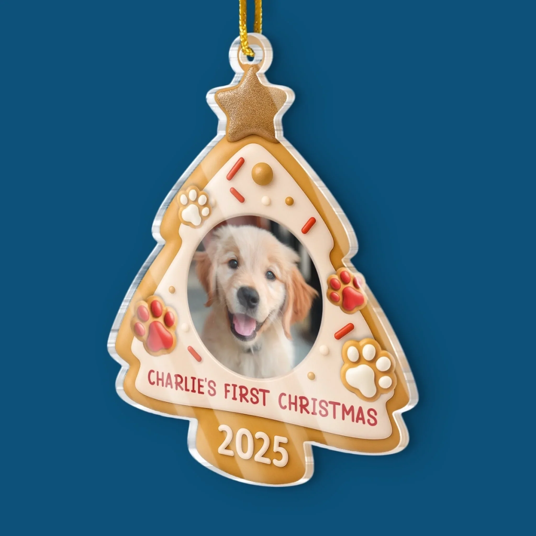 Custom Photo Acrylic Ornament - Personalized Christmas Birthday Gifts For Dog Cat Lovers, Dog Dad And Mom, Cat Owners - Santa, I’ve Been A Good Pup - Image 3