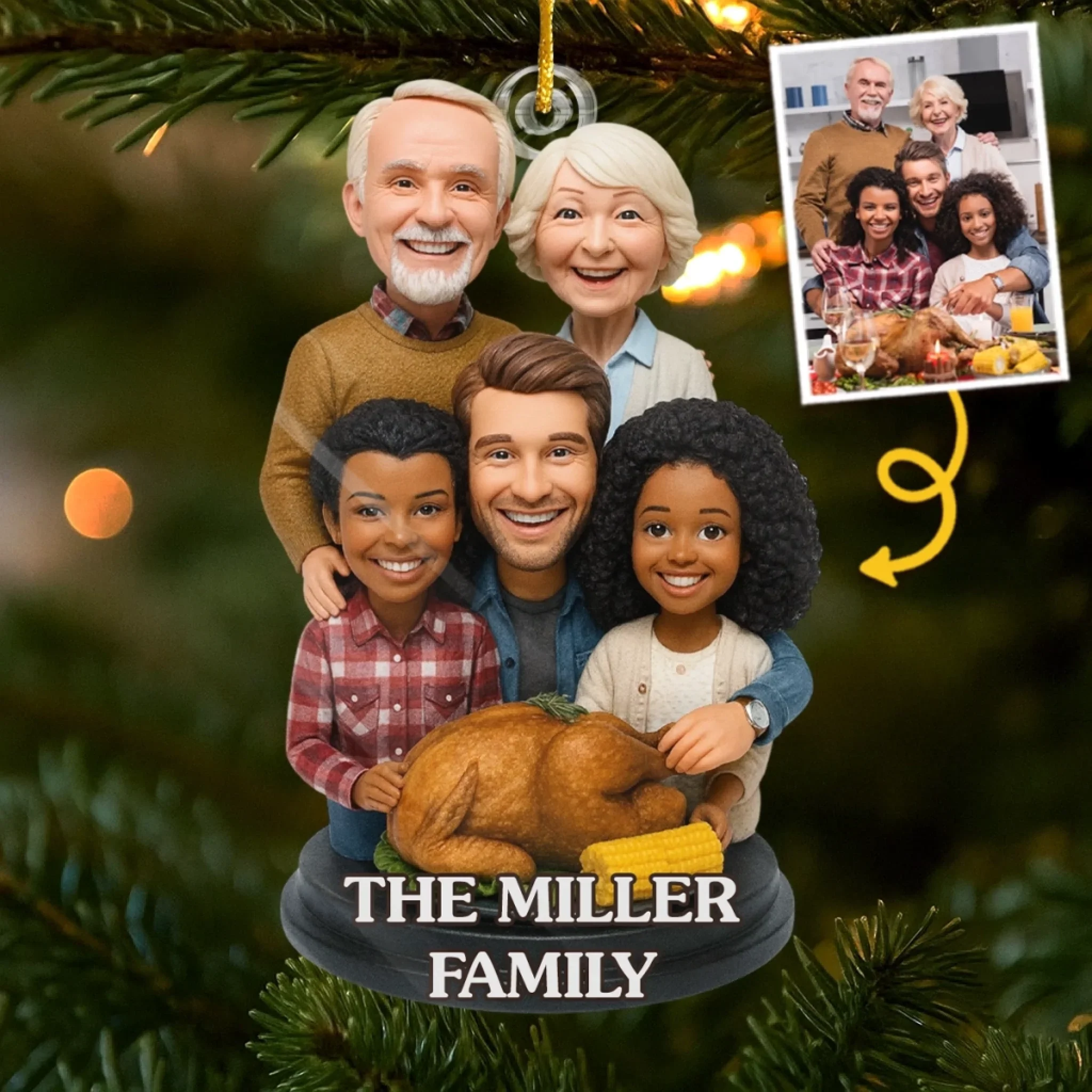 Custom Photo Acrylic Ornament - Personalized Christmas Birthday Gifts For Mom, Dad, Brother, Sister, Kids - Where Love Always Belongs