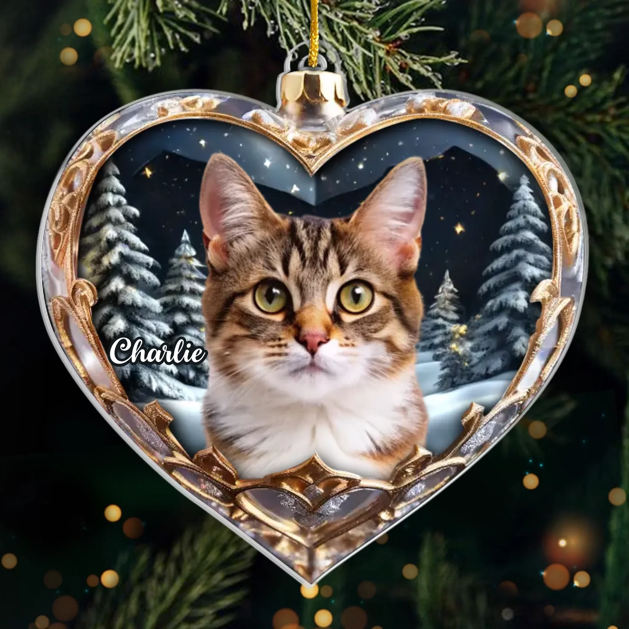Custom Photo Acrylic Ornament - Personalized Pet Christmas Memorial Sympathy Gifts For Dogs, Cats - Miss You More Each Day - Image 2