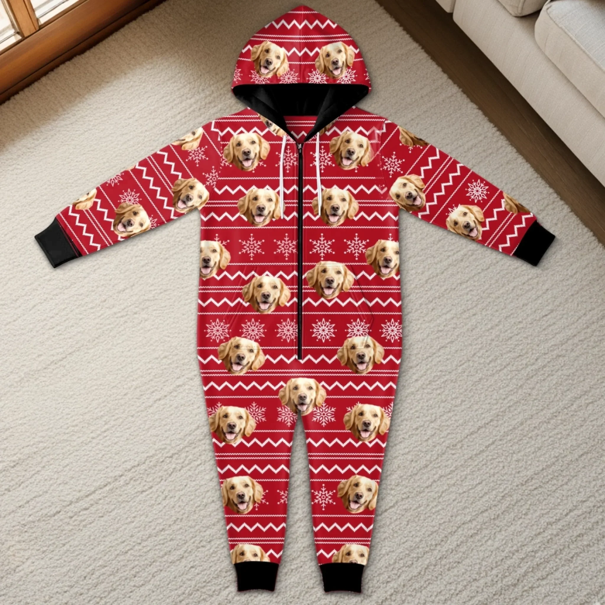 Custom Photo Adult Onesie - Personalized Christmas Birthday Gifts For Dog Cat Lovers, Dog Dad And Mom, Cat Owners - My Dog Said I Look Pawsome - Image 4