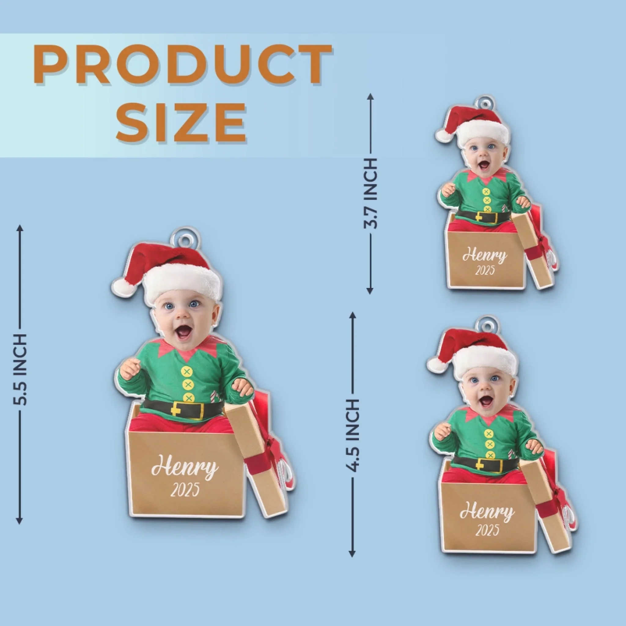 Custom Photo All I Want For Christmas Is My Baby - Family Personalized Custom Ornament - Acrylic Custom Shaped - Christmas Gift For Baby Kids, Newborn Baby, First Christmas - Image 6