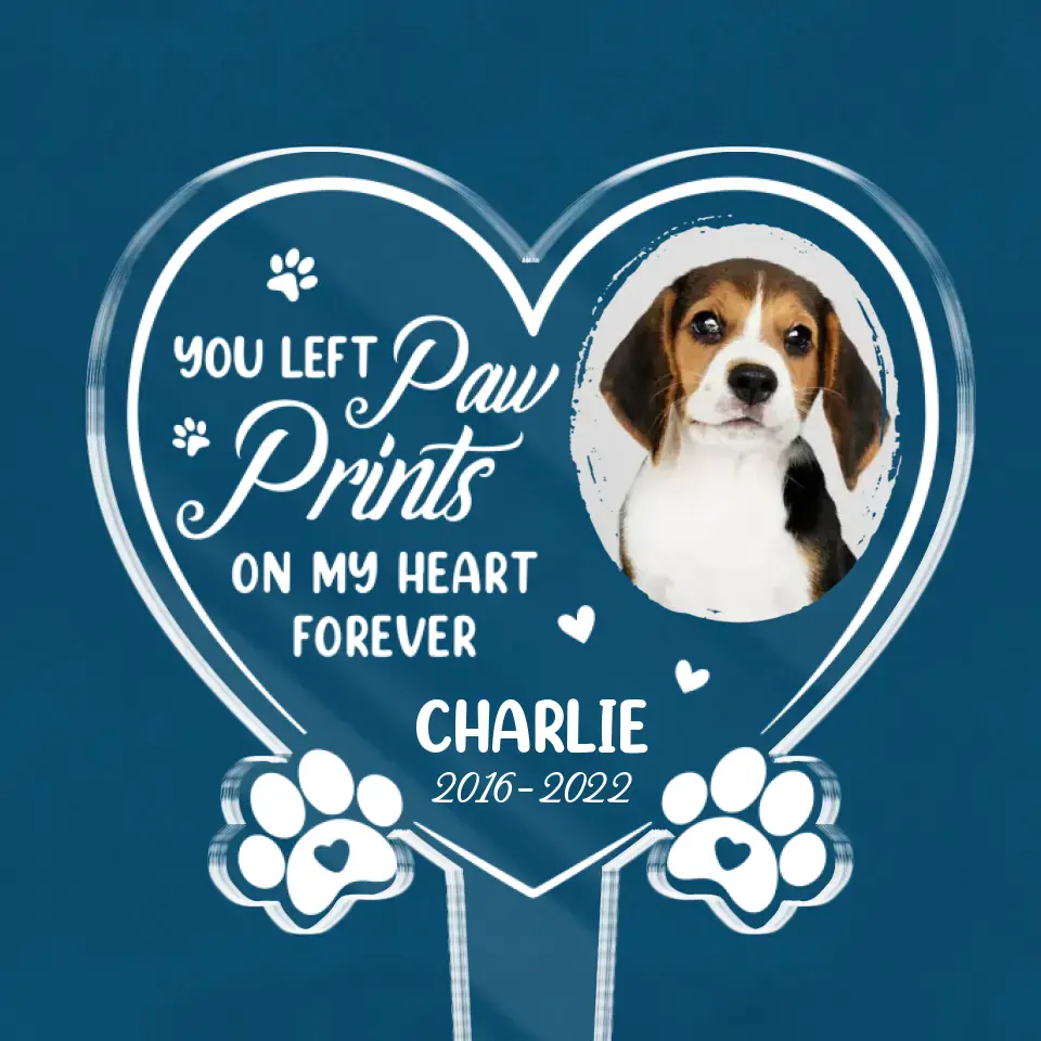 Custom Photo Always Love You - Memorial Personalized Custom Stain Glass Style Acrylic Garden Stake - Sympathy Gift For Pet Owners, Pet Lovers - Image 2