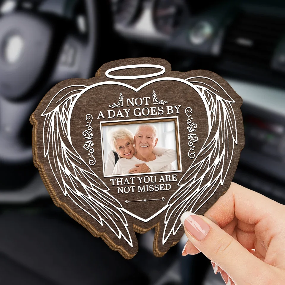 Custom Photo Always On Our Minds Forever In Our Hearts - Memorial Personalized Custom Car Visor Clip - Sympathy Gift For Family Members - Image 3
