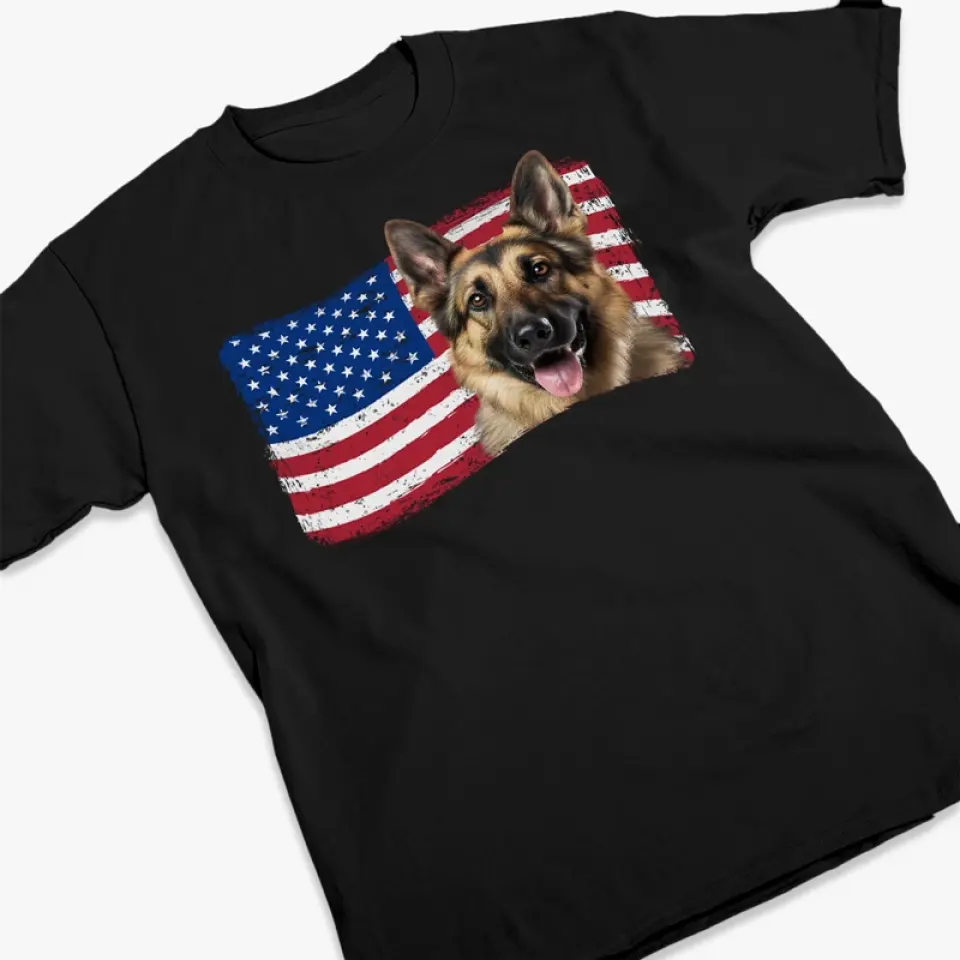 Custom Photo American Flag - Dog & Cat Personalized Custom Unisex T-shirt, Hoodie, Sweatshirt - Gift For Pet Owners, Pet Lovers - Image 3