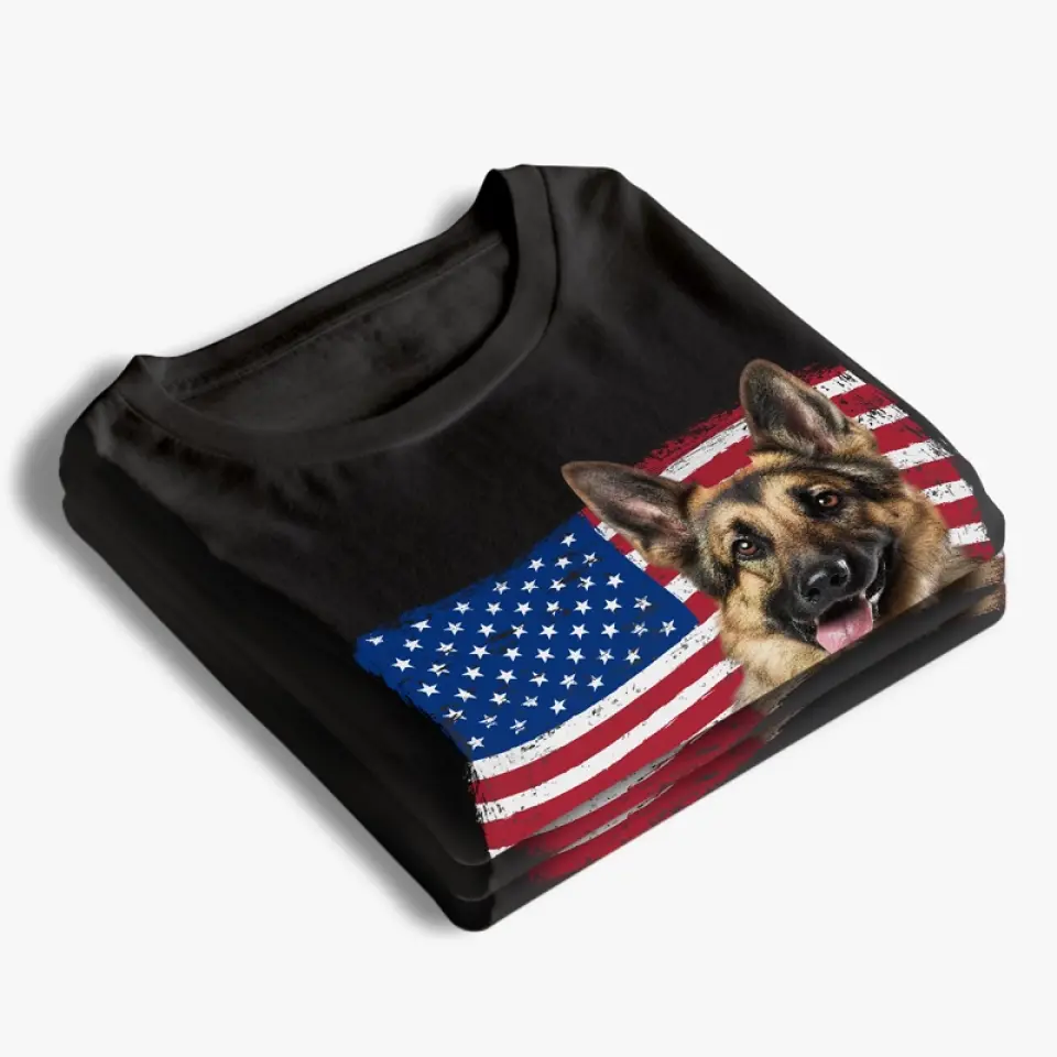 Custom Photo American Flag - Dog & Cat Personalized Custom Unisex T-shirt, Hoodie, Sweatshirt - Gift For Pet Owners, Pet Lovers - Image 4