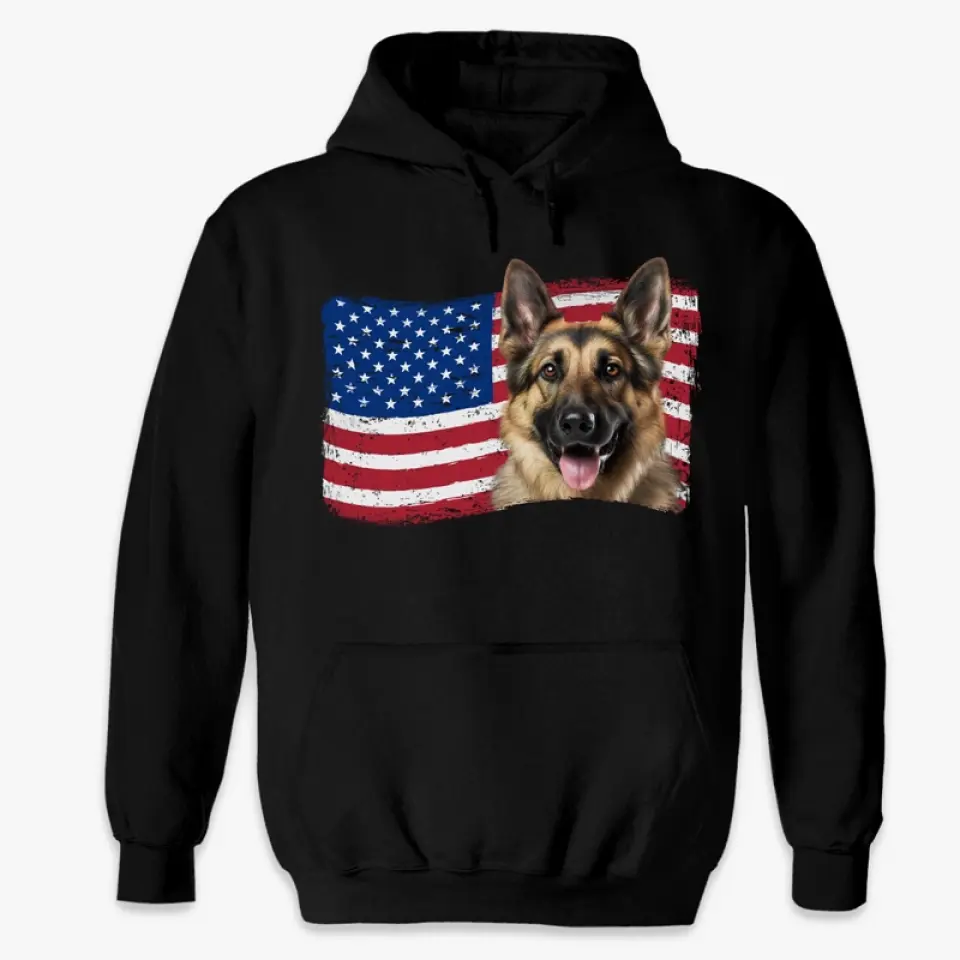 Custom Photo American Flag - Dog & Cat Personalized Custom Unisex T-shirt, Hoodie, Sweatshirt - Gift For Pet Owners, Pet Lovers - Image 5