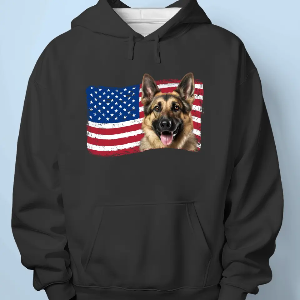 Custom Photo American Flag - Dog & Cat Personalized Custom Unisex T-shirt, Hoodie, Sweatshirt - Gift For Pet Owners, Pet Lovers - Image 7
