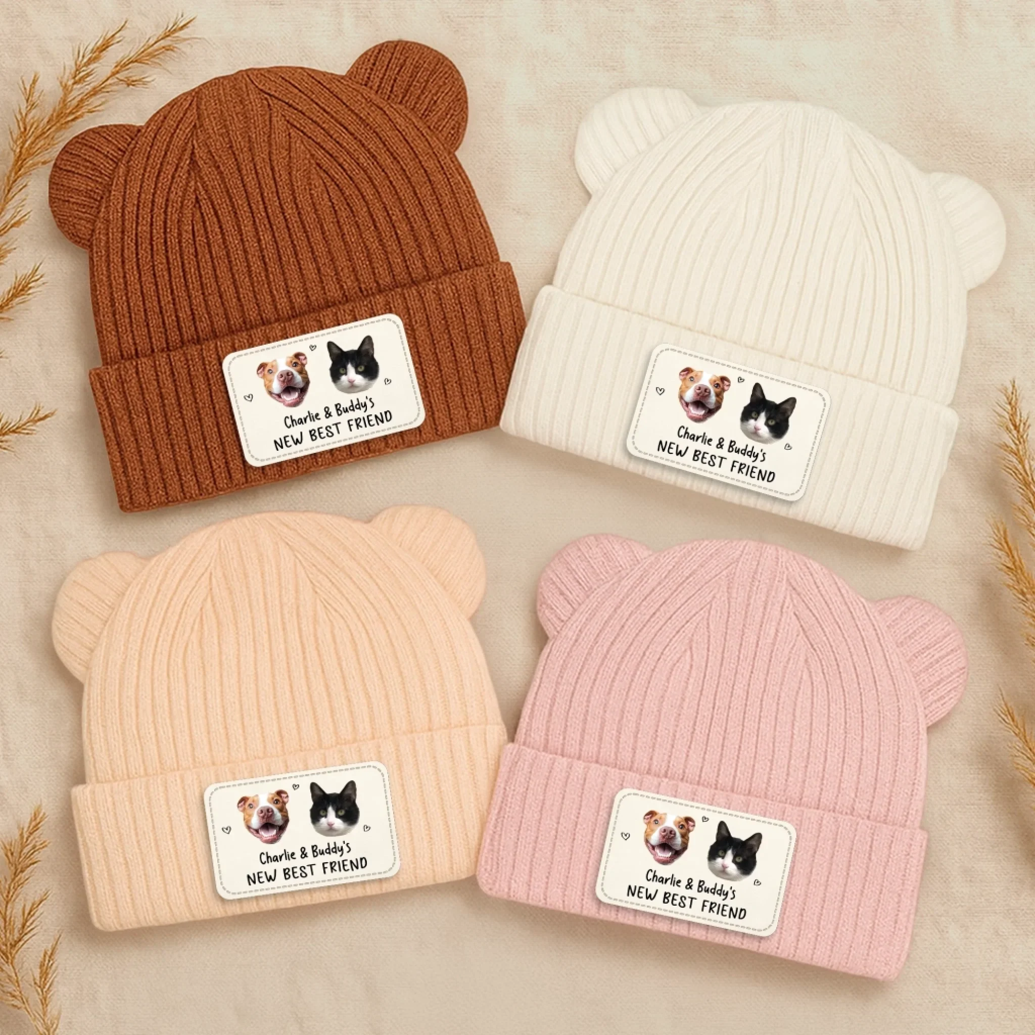 Custom Photo Baby Beanie And Mittens Set - Personalized Baby Shower, Gender Reveal Gifts For New Moms, New Dads, New Parents, Dog Cat Lovers - Dream Big Little One - Image 6