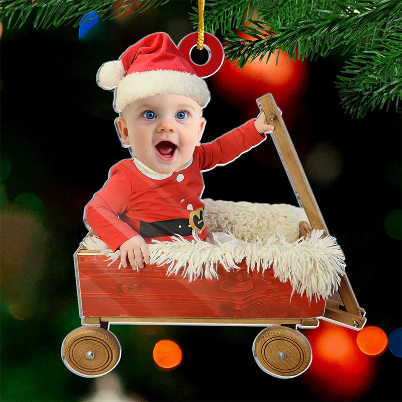 Custom Photo Be Happy My Baby - Family Personalized Custom Ornament - Acrylic Custom Shaped - Christmas Gift For Baby Kids, Newborn Baby - Image 2