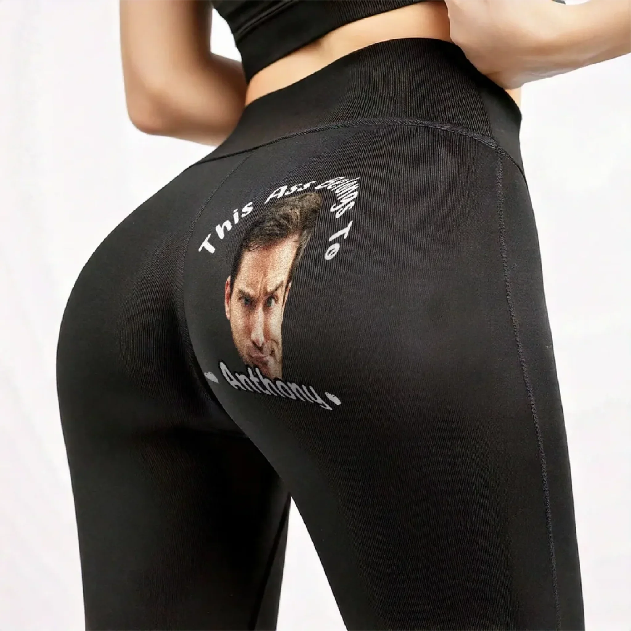 Custom Photo Belongs To Me And Me Only - Personalized Custom Women Leggings - Gift For Wife, Anniversary - Image 4