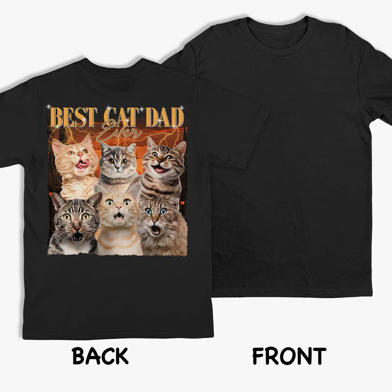 Custom Photo Best Dog Dad Ever - Dog & Cat Personalized Custom Unisex Back Printed T-shirt, Hoodie, Sweatshirt - Gift For Pet Owners, Pet Lovers - Image 2