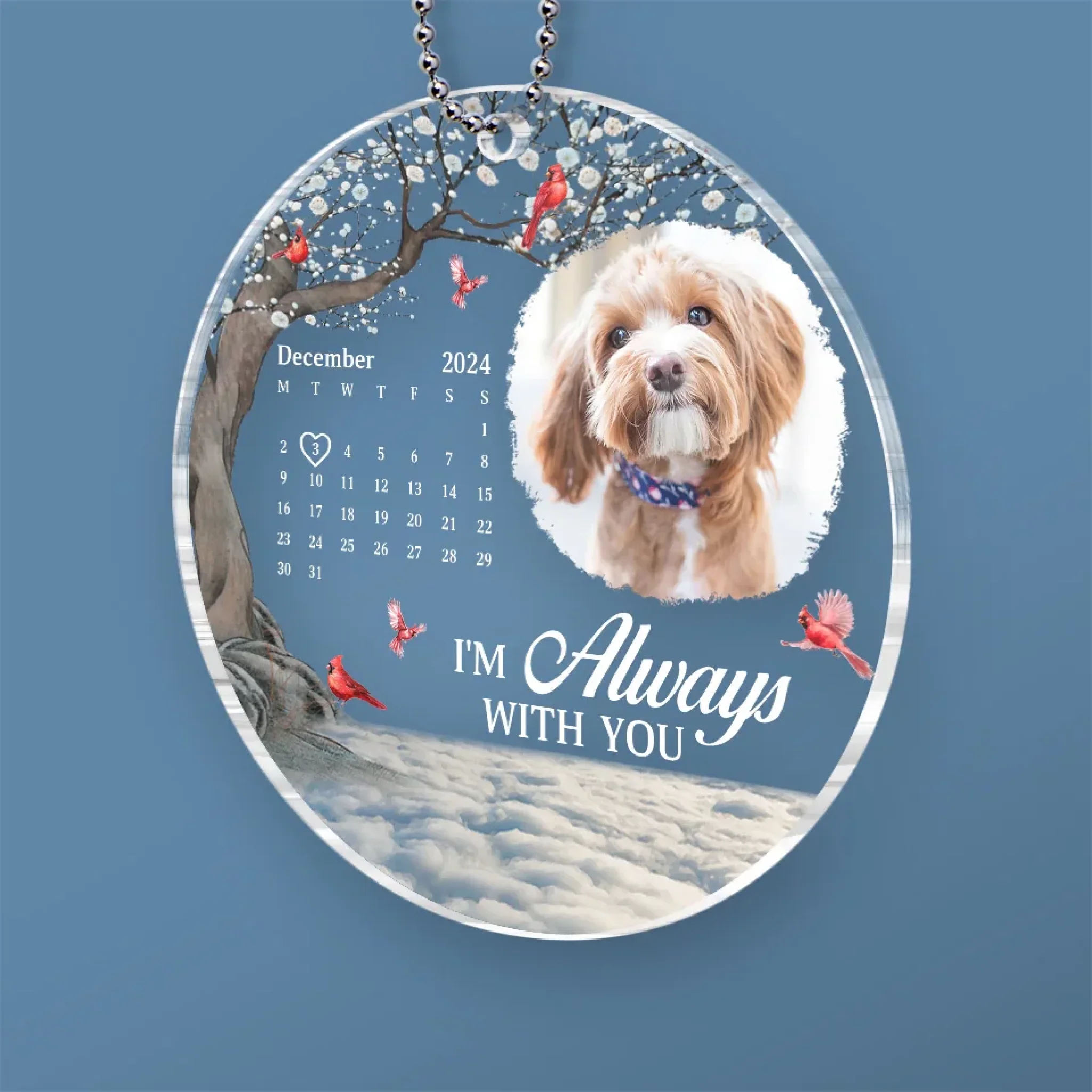 Custom Photo Best Friend Is Never Forgotten - Memorial Personalized Custom Car Ornament - Acrylic Custom Shaped - Sympathy Gift For Pet Owners, Pet Lovers - Image 3