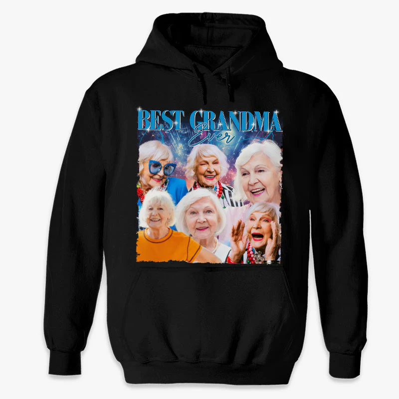 Custom Photo Best Grandma Ever - Family Personalized Custom Unisex T-shirt, Hoodie, Sweatshirt - Gift For Grandma - Image 5